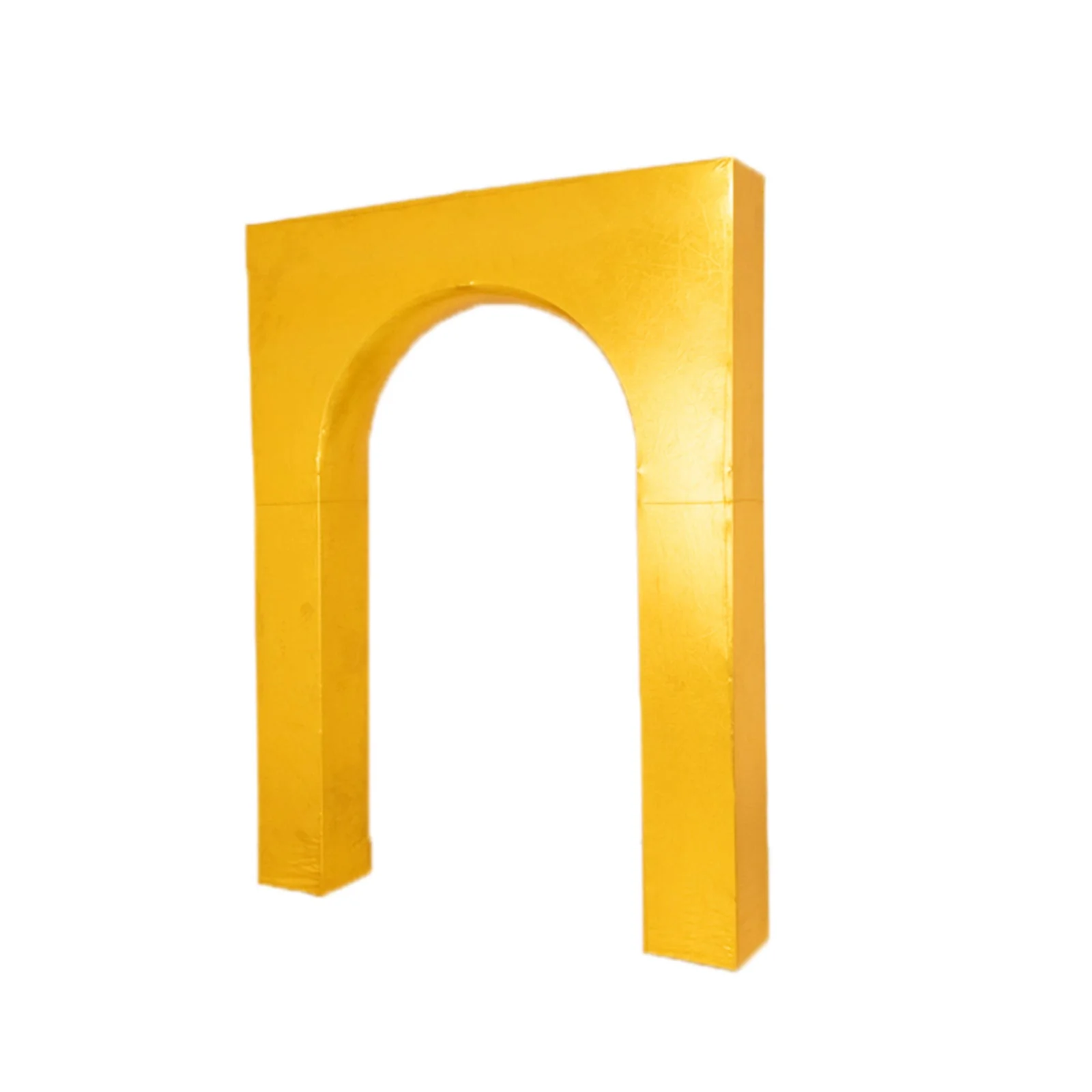 Gold Metallic Spandex Wedding Arch Cover for Arc de Triomphe Stand, Stretch Fitted Floral Balloon Frame Backdrop Stand Cover - 8ft - Image 8