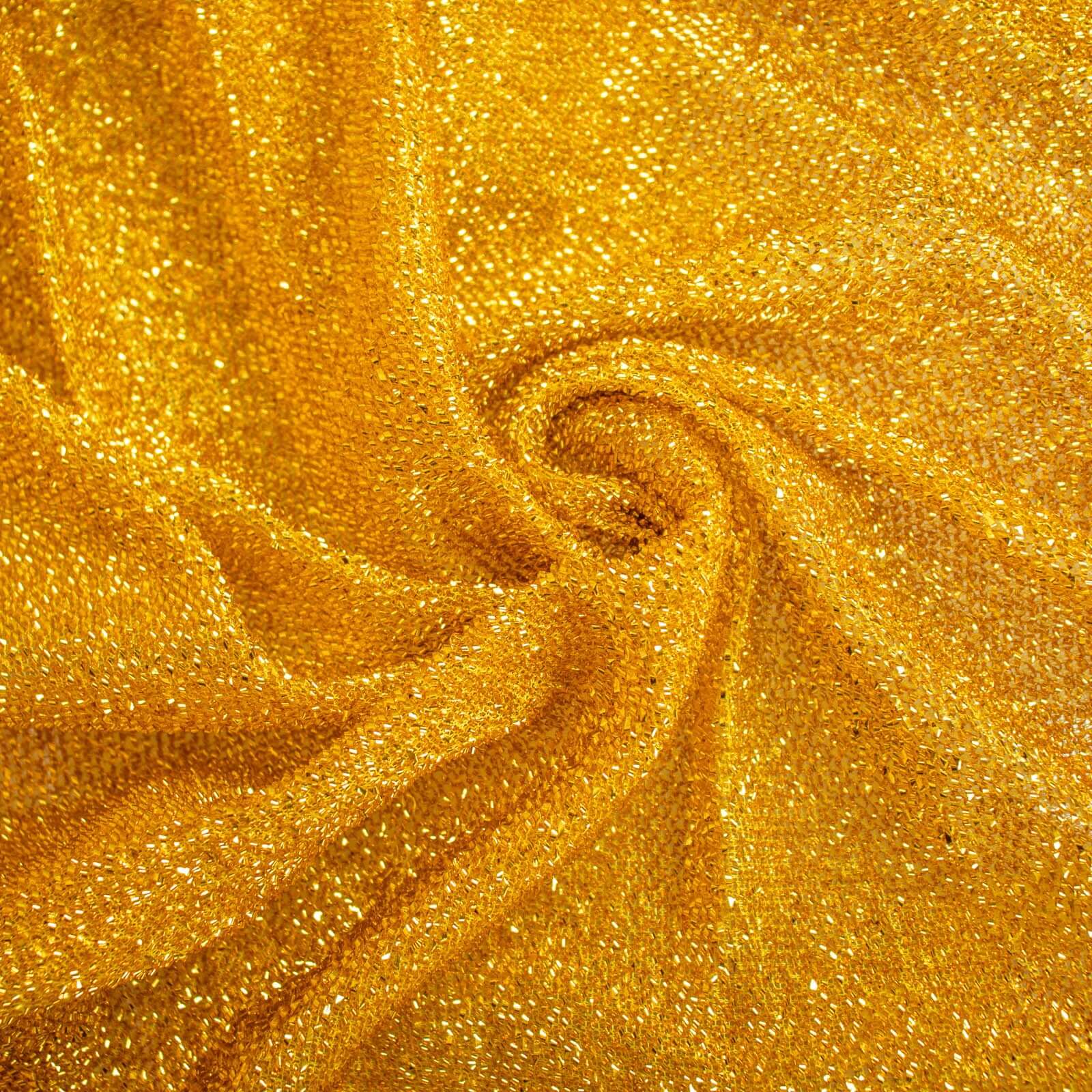 Gold Metallic Shimmer Tinsel Backdrop Drape Curtain, Event Background Divider Panel - 20ftx10ft - Image 6