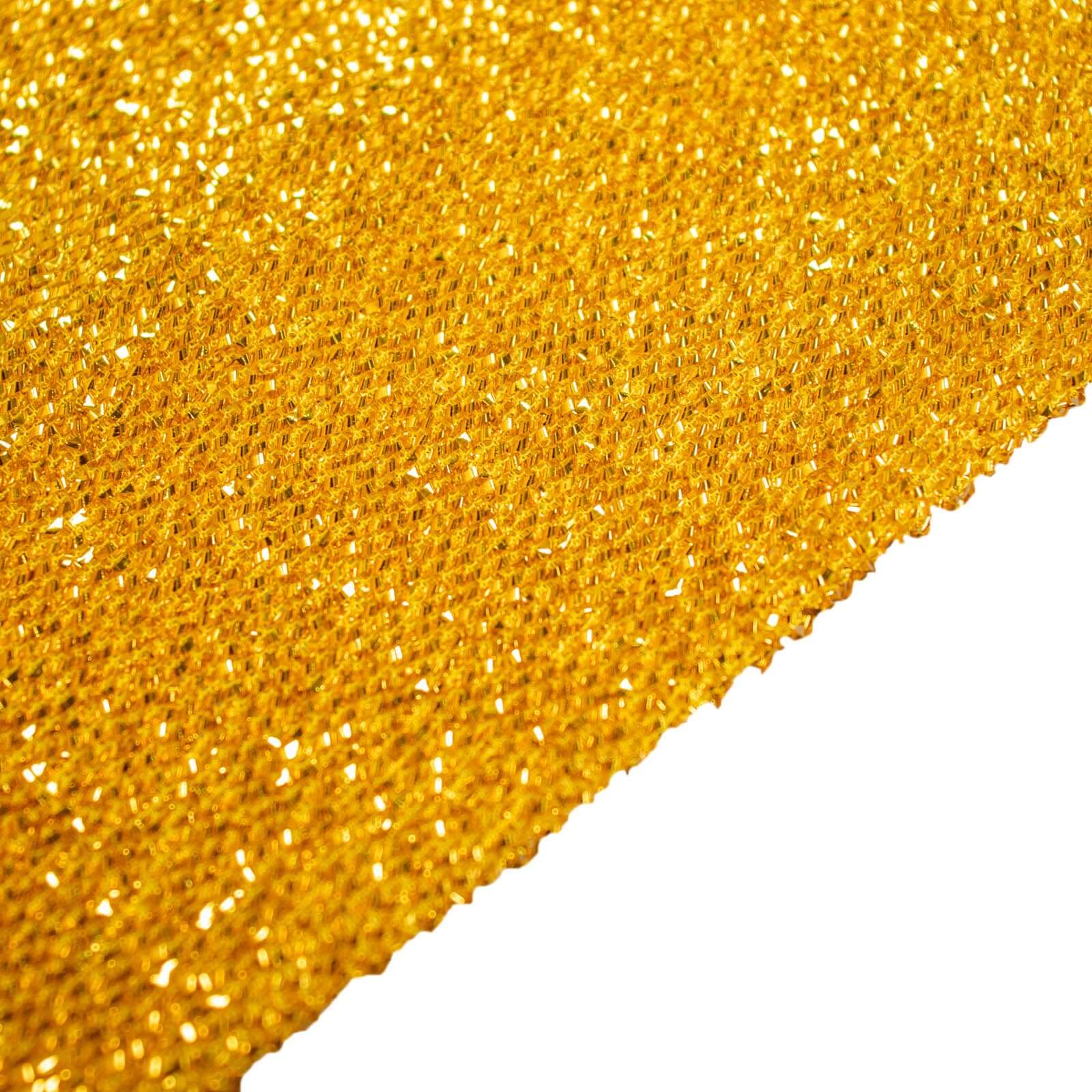 Gold Metallic Shimmer Tinsel Backdrop Drape Curtain, Event Background Divider Panel - 20ftx10ft - Image 8