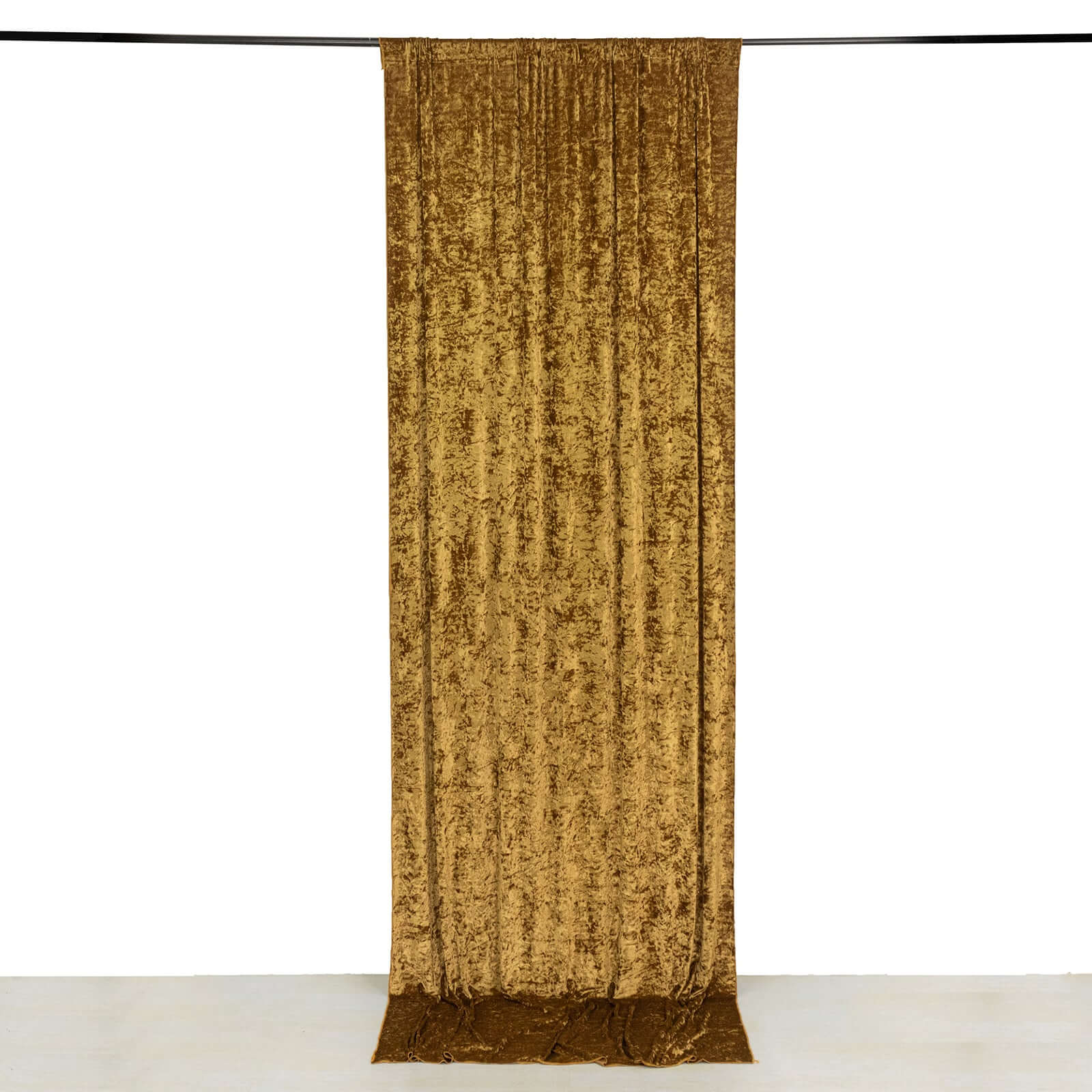 Crushed Velvet Backdrop Curtain – Gold 5ft x 12ft Event Drape with Rod Pocket, Privacy Panel for Photo Booths & Events - Image 8