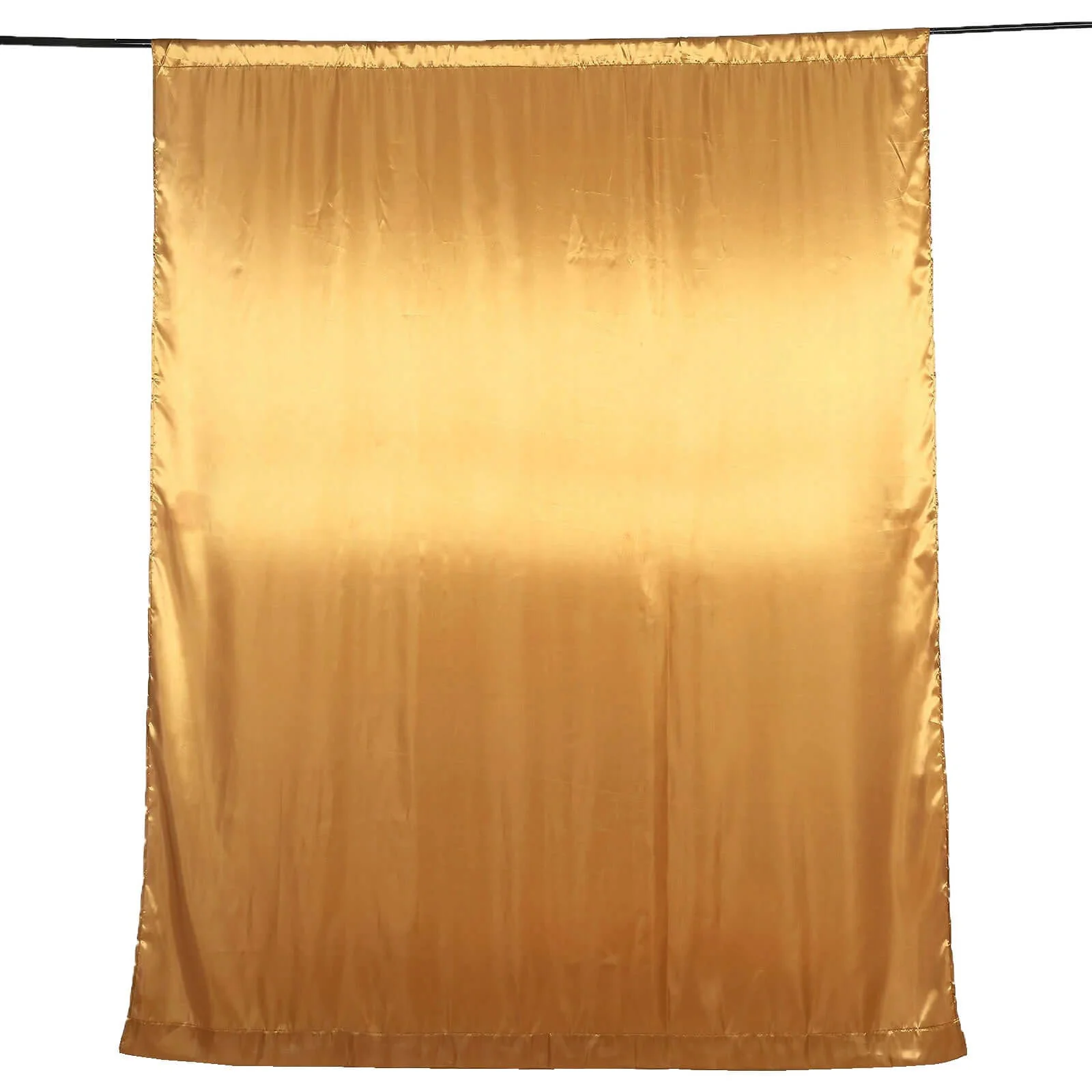 Gold Satin Backdrop Drape Curtain, Photo Booth Event Divider Panel - 8ftx10ft - Image 6