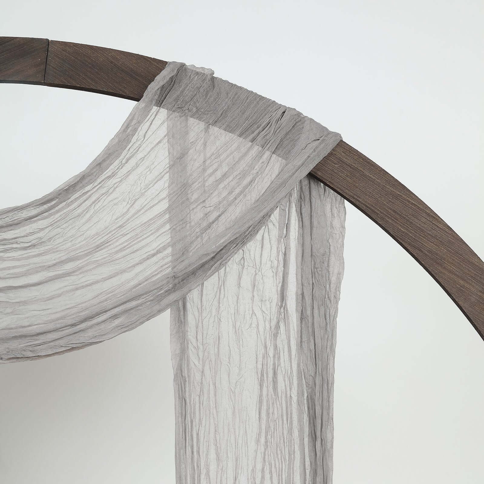 Gray Gauze Cheesecloth Draping Fabric Wedding Arch Decorations, Window Scarf Valance Drapes, Boho Arbor Long Curtain Panel 20ft - Image 11