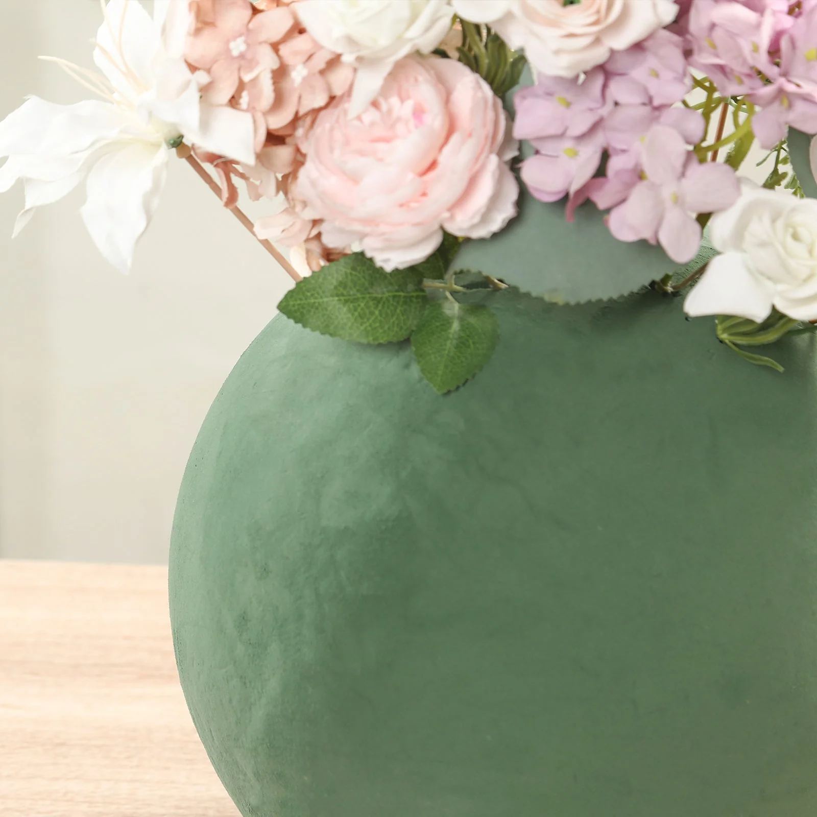Green DIY Flower Arrangements Craft Foam Ball, Smooth Floral Foam Ball 12" - Image 6