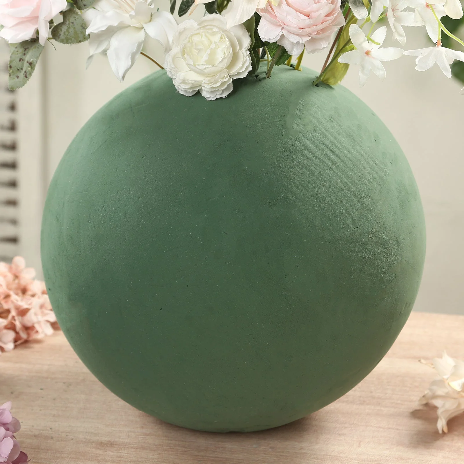 Green DIY Flower Arrangements Craft Foam Ball, Smooth Floral Foam Ball 14"