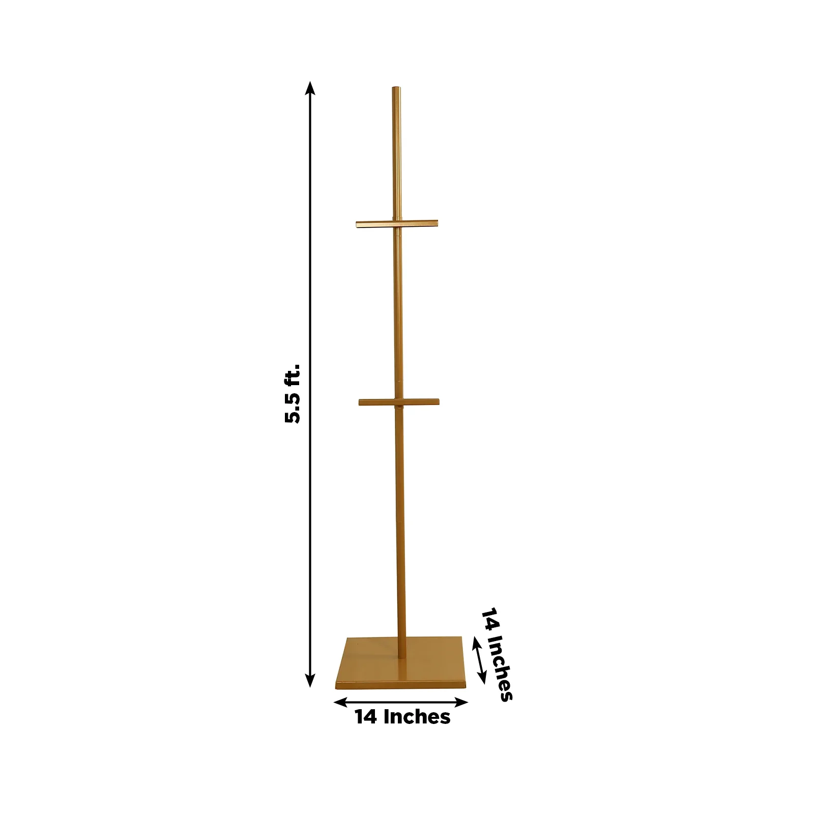 Heavy-Duty Gold Metal Floor Easel Stand - Adjustable 5.5ft Display Easel for Paintings, Frames & Artwork - Image 3