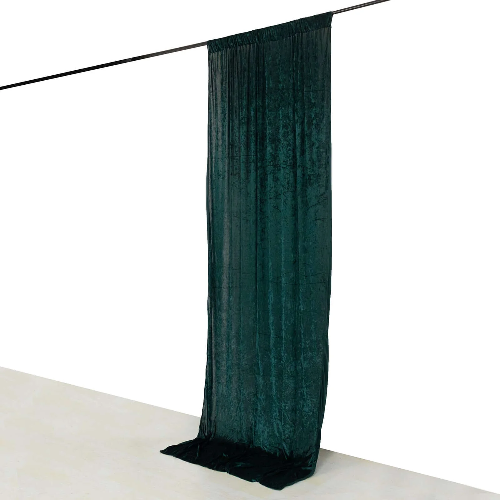 Crushed Velvet Backdrop Curtain – Hunter Emerald Green 5ft x 12ft Event Drape with Rod Pocket, Privacy Panel for Photo Booths & Events - Image 10