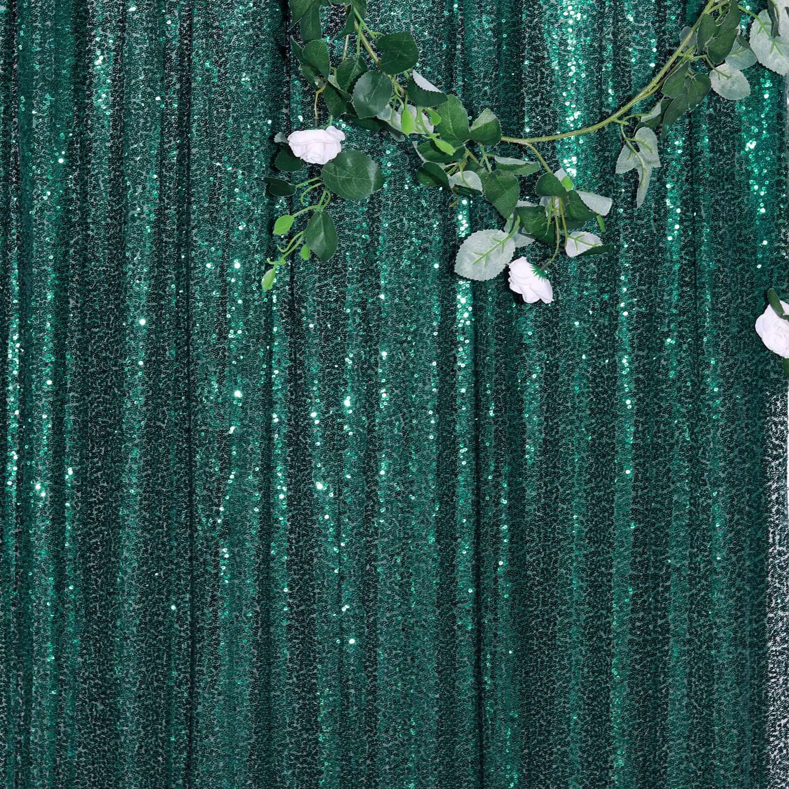 Hunter Emerald Green Sequin Fabric Bolt, Sparkly DIY Craft Fabric Roll 54"x4 Yards - Image 7