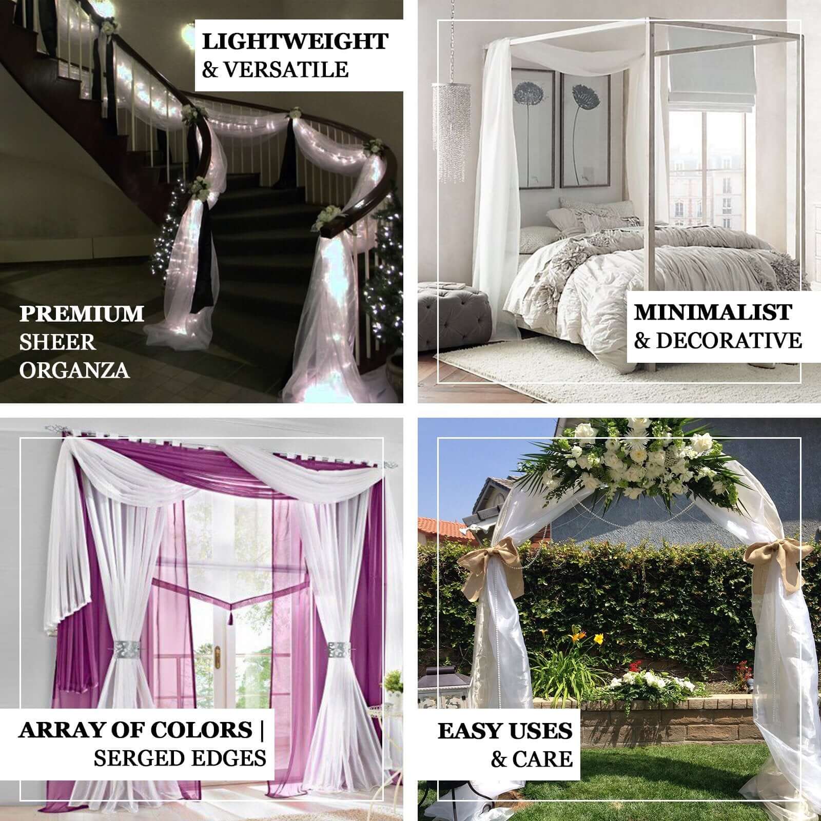 Hunter Emerald Green Sheer Organza Wedding Arch Draping Fabric, Long Curtain Backdrop Window Scarf Valance 18ft - Image 4