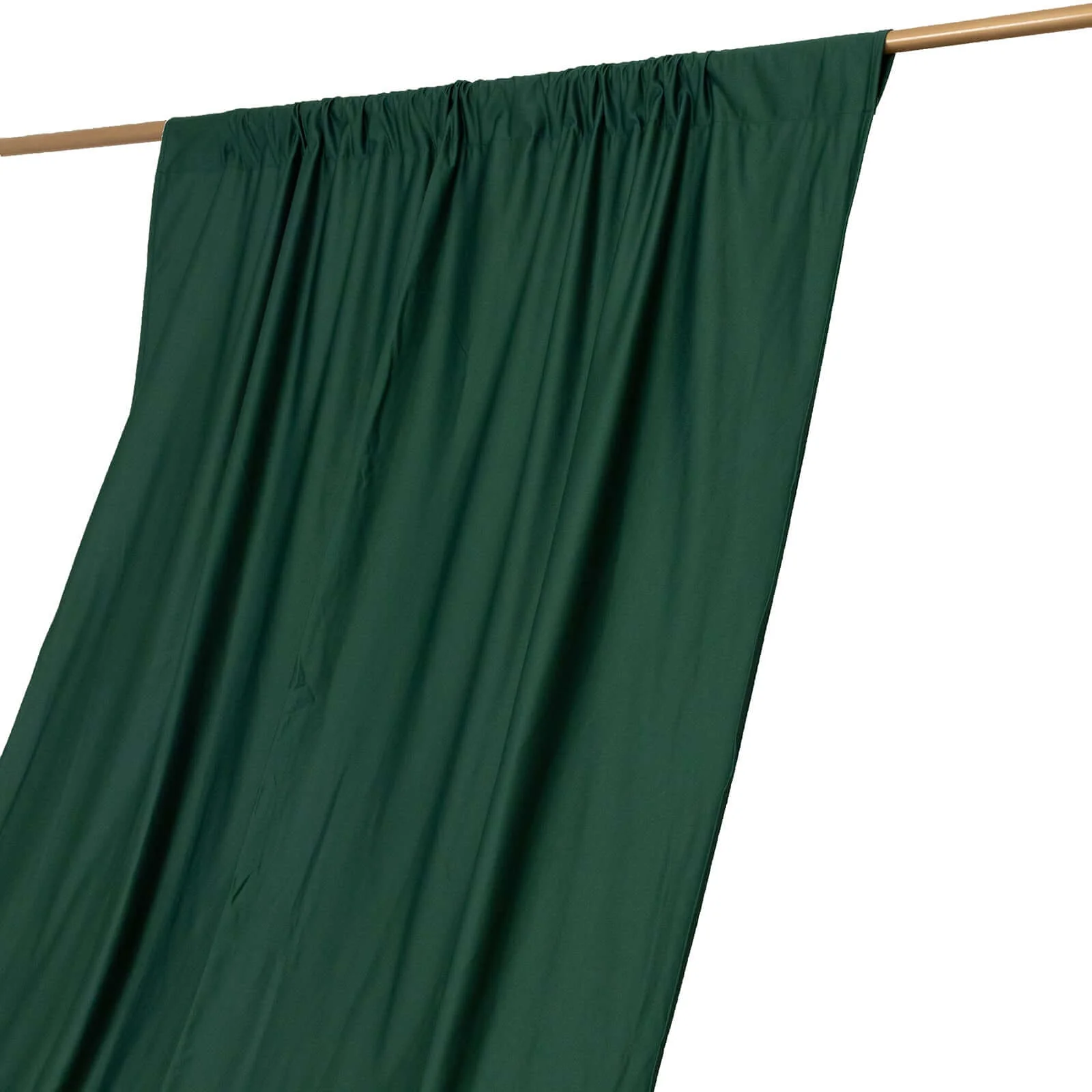 Hunter Emerald Green Scuba Polyester Backdrop Drape Curtain, Durable Flame Resistant Event Divider Panel Wrinkle Free With Rod Pockets - 5ftx14ft - Image 2