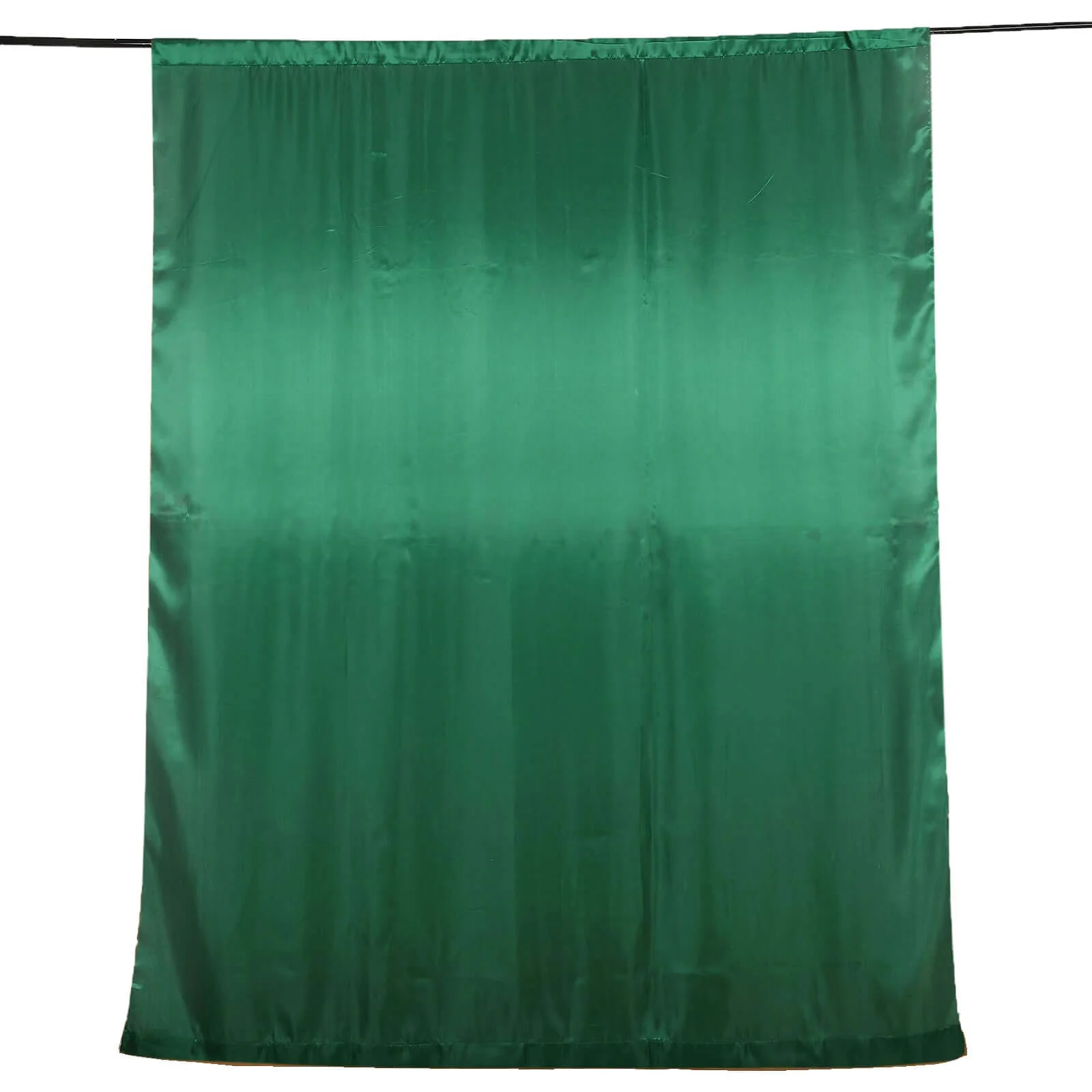 Hunter Emerald Green Satin Backdrop Drape Curtain, Photo Booth Event Divider Panel - 8ftx10ft - Image 7