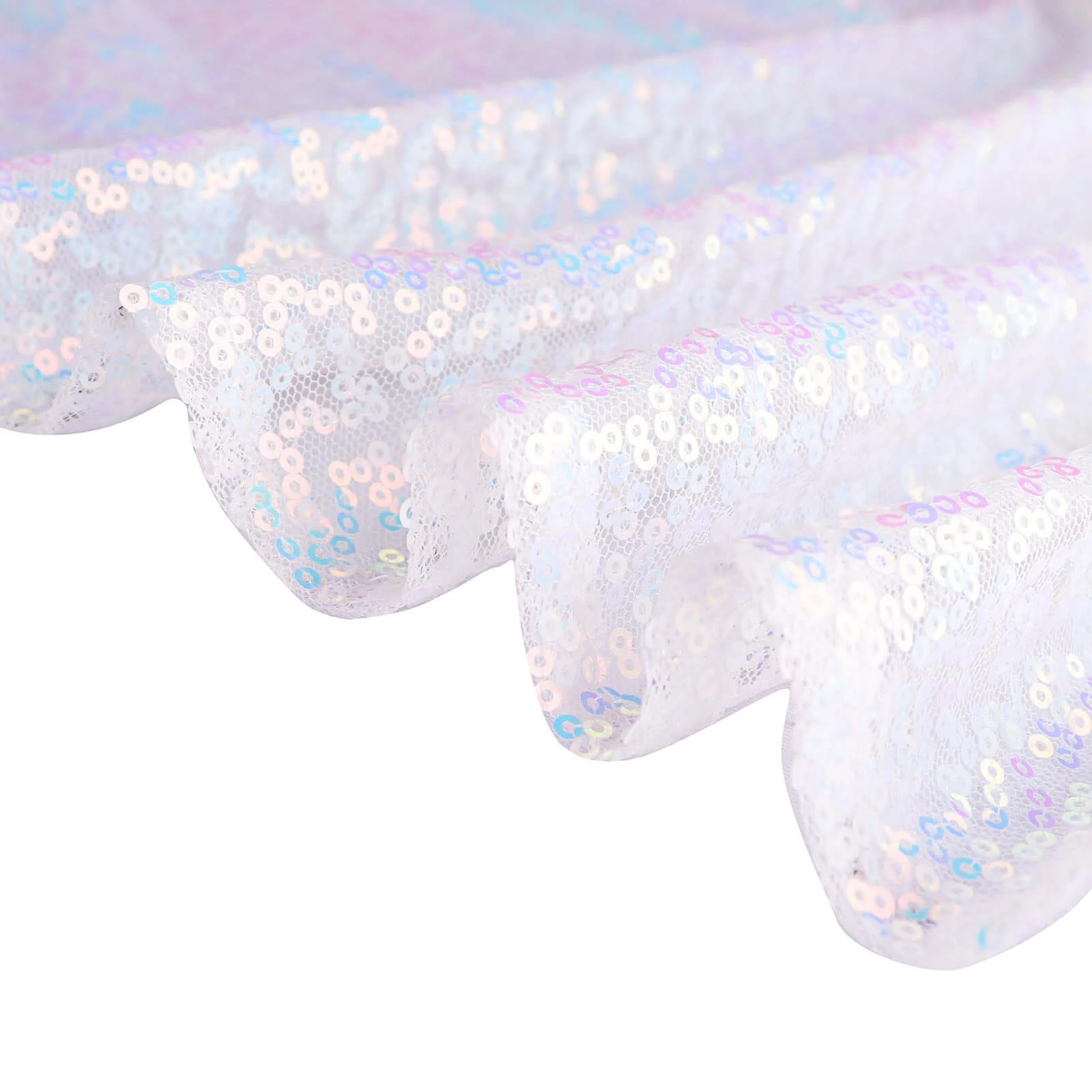 Iridescent Blue Sequin Backdrop Drape Curtain, Photo Booth Event Divider Panel - 8ftx8ft - Image 12