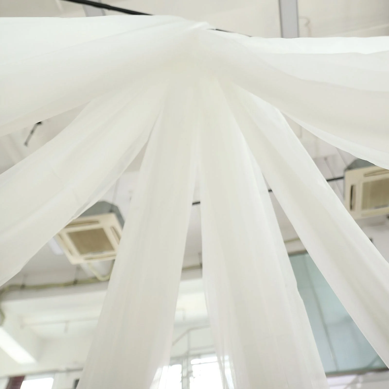 Ivory Sheer Durable Flame Resistant Ceiling/Curtain Draping Panels 10ftx20ft - Image 2
