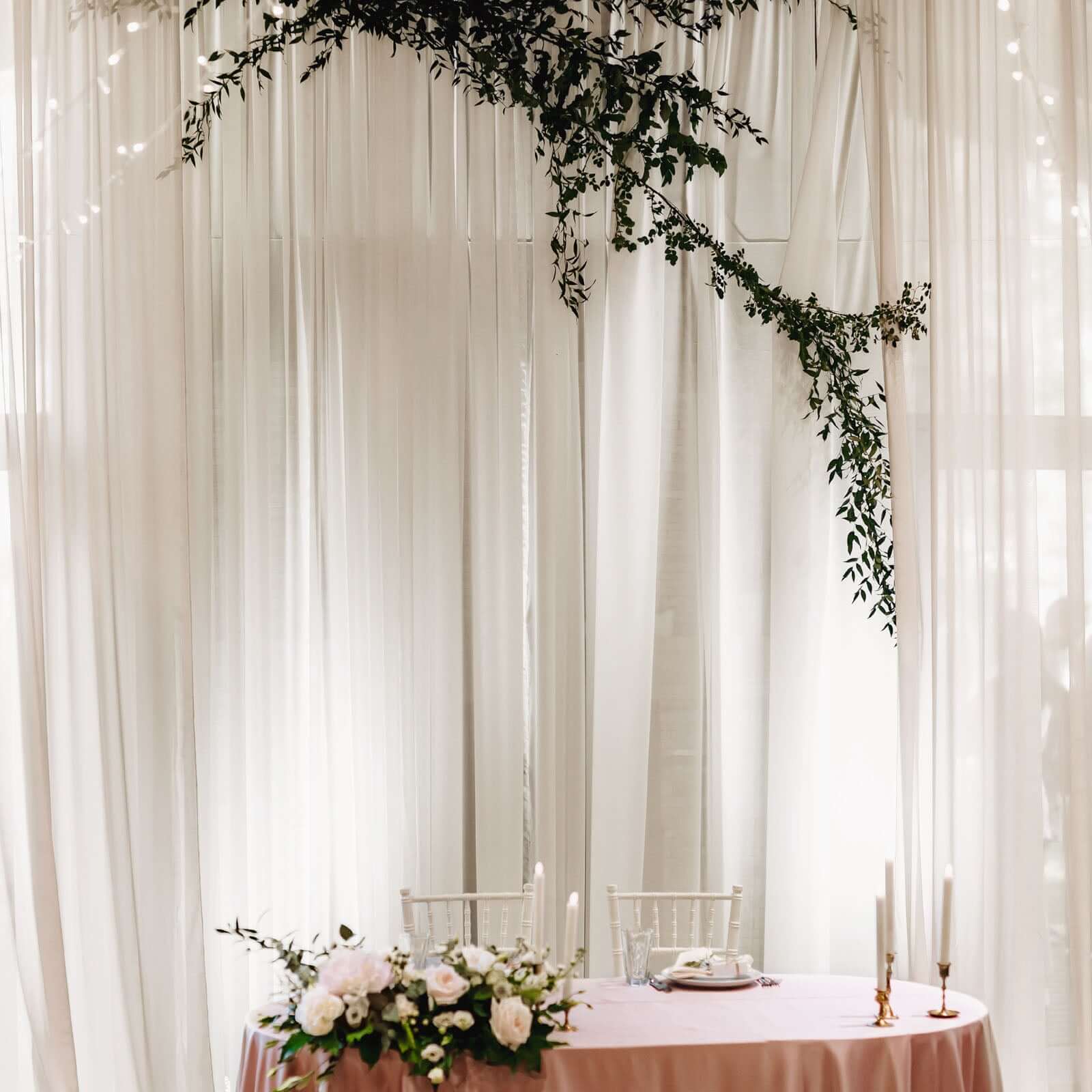 Ivory Sheer Durable Flame Resistant Ceiling/Curtain Draping Panels 10ftx20ft - Image 6