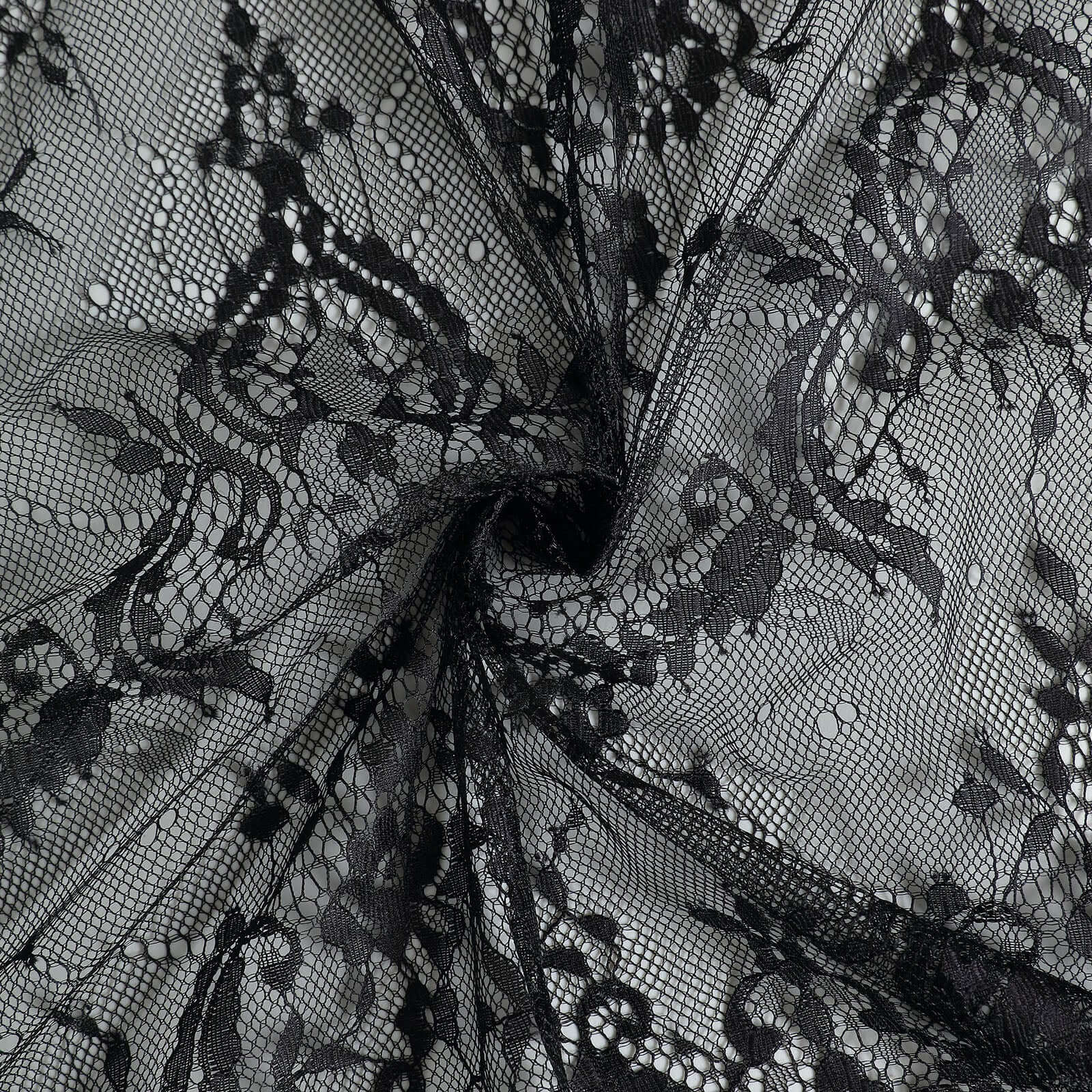 Lace Rectangle Tablecloth 60"x120" Black with Scalloped Frill Edges - Vintage Design Table Cover - Image 9