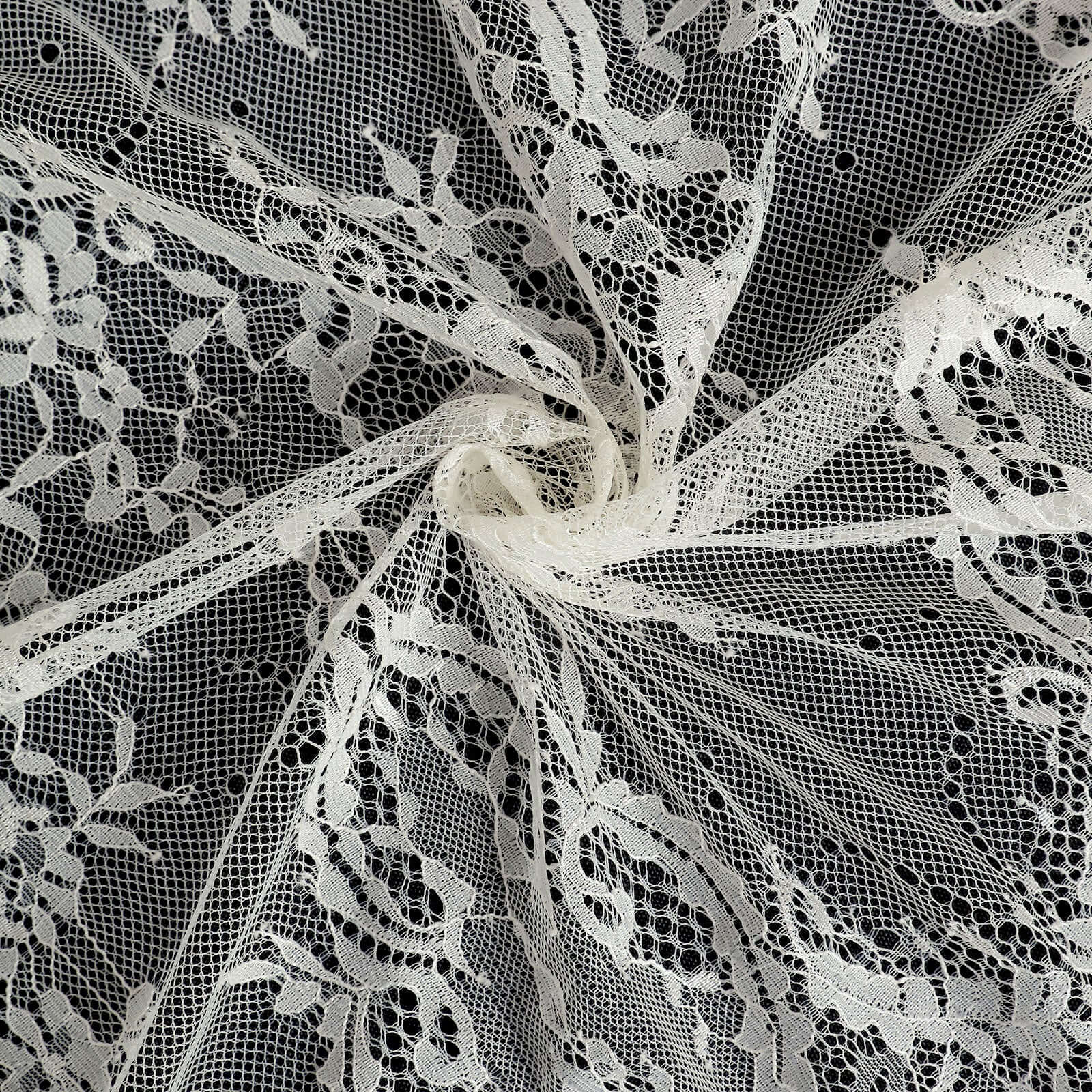 Lace Rectangle Tablecloth 60"x120" Ivory with Scalloped Frill Edges - Vintage Design Table Cover - Image 8
