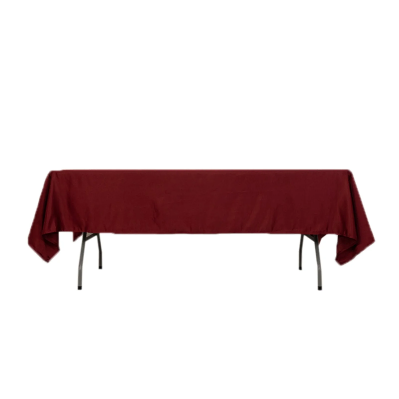 Lamour Satin Rectangle Tablecloth 60"x102" Burgundy - Wrinkle Resistant Table Cover - Image 7