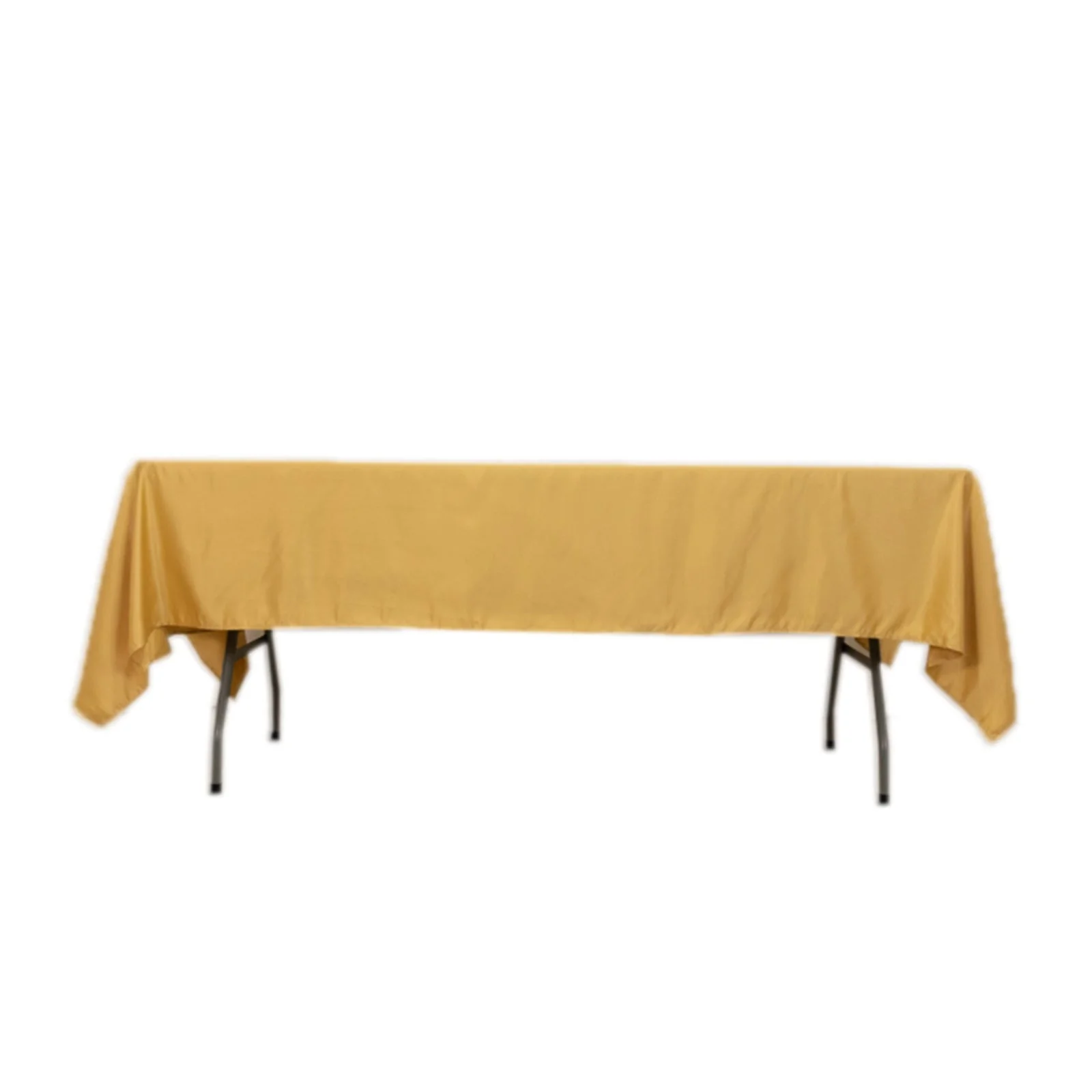Lamour Satin Rectangle Tablecloth 60"x102" Champagne - Wrinkle Resistant Table Cover - Image 7