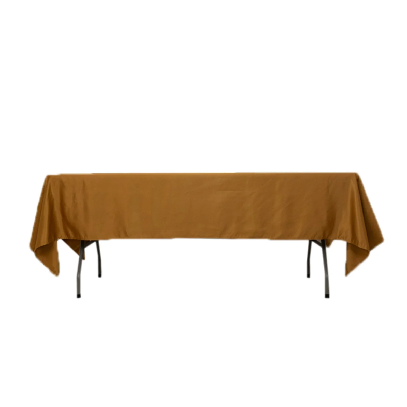 Lamour Satin Rectangle Tablecloth 60"x102" Gold - Soft and Wrinkle Resistant Table Cover for Weddings & Parties - Image 7