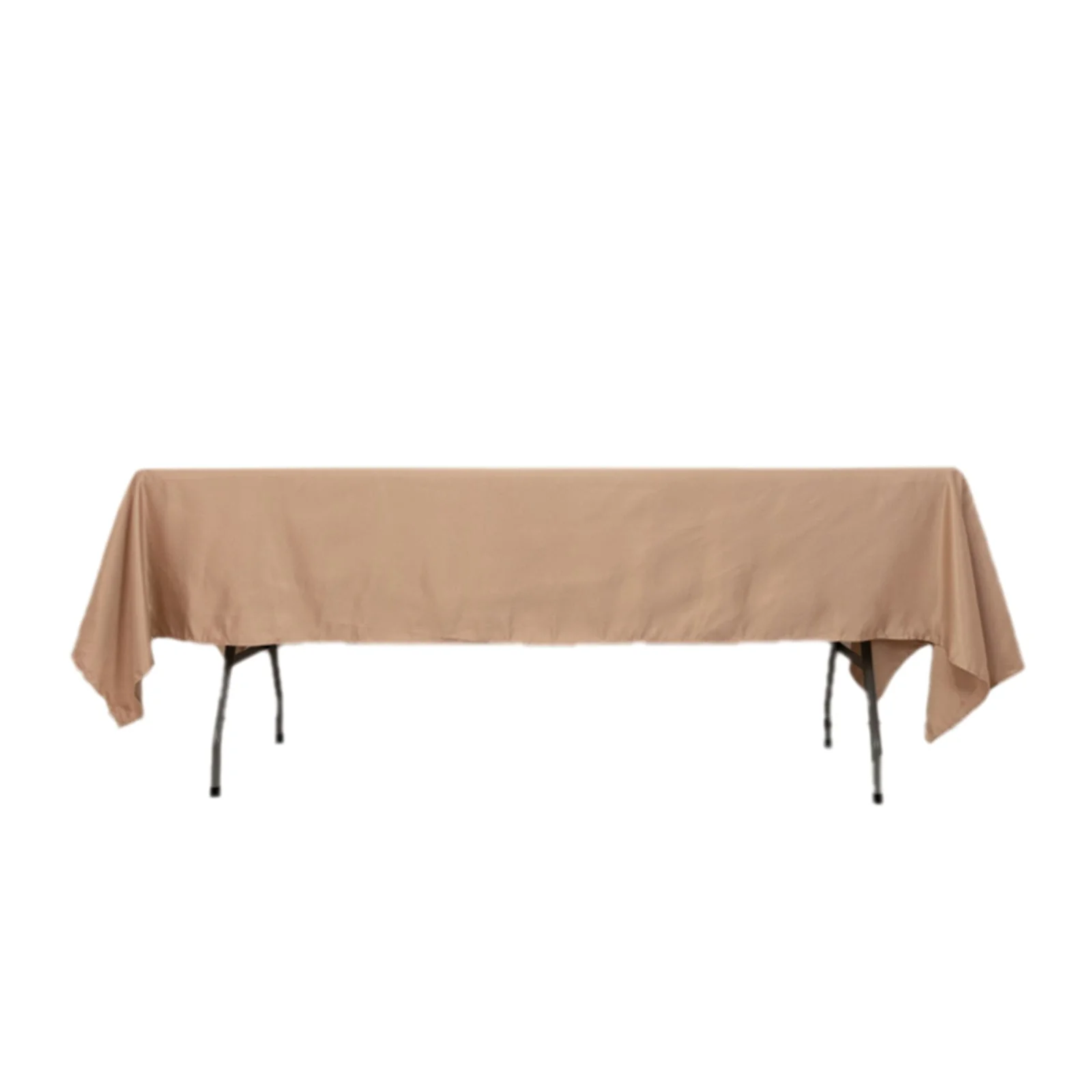 Lamour Satin Rectangle Tablecloth 60"x102" Nude - Wrinkle Resistant Table Cover - Image 7