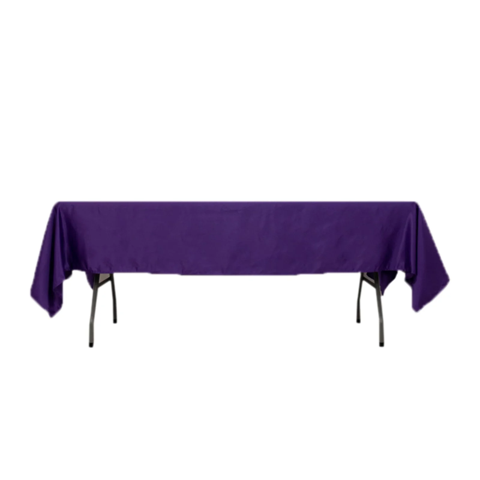 Lamour Satin Rectangle Tablecloth 60"x102" Purple - Wrinkle Resistant Table Cover - Image 7