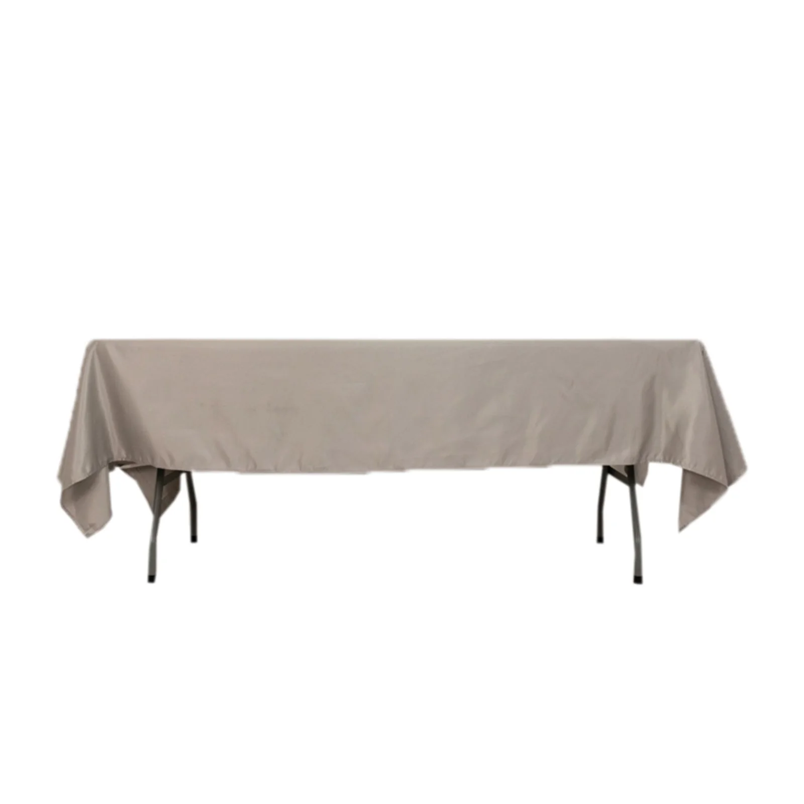 Lamour Satin Rectangle Tablecloth 60"x102" Silver - Wrinkle Resistant Table Cover - Image 7