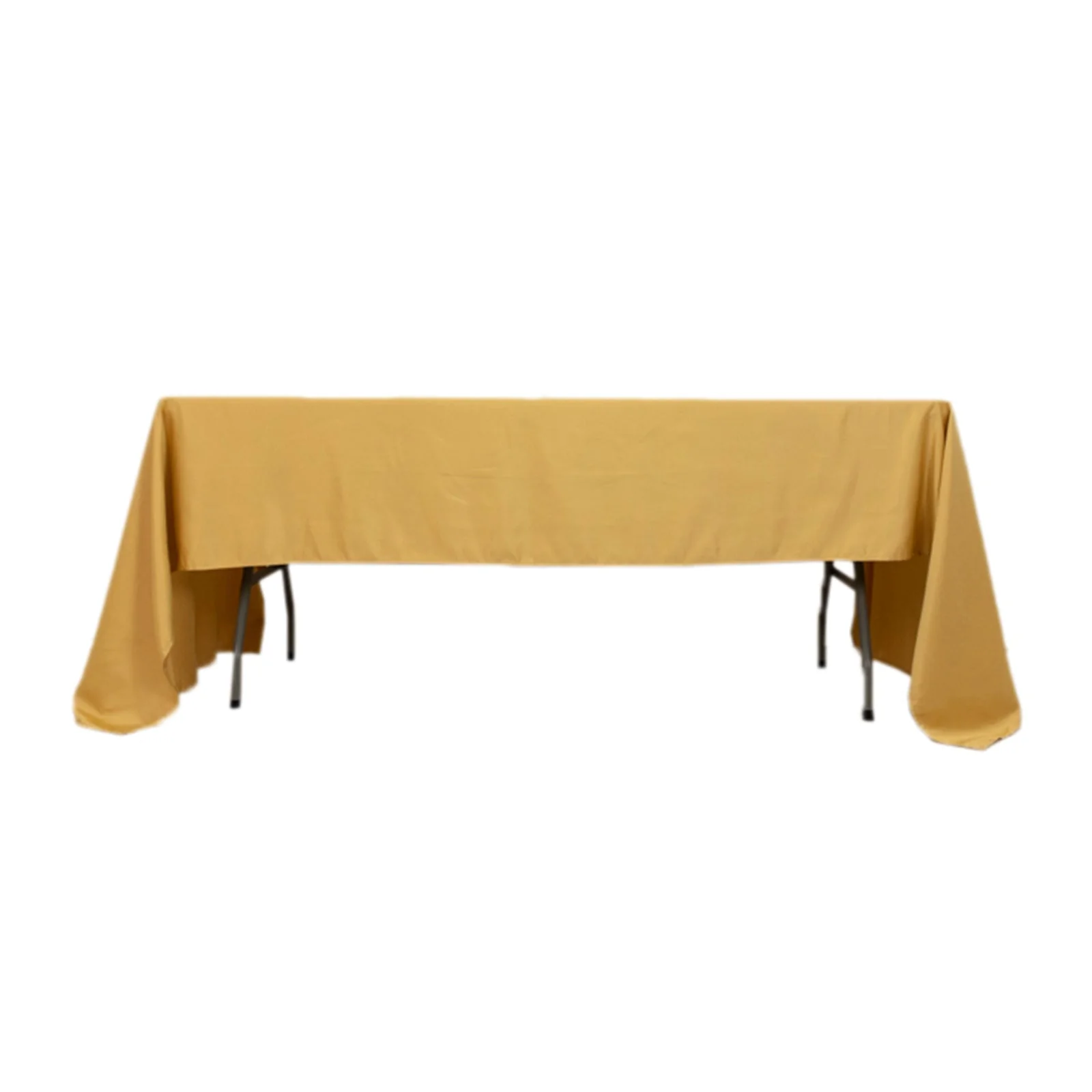 Lamour Satin Rectangle Tablecloth 60"x126" Champagne - Fade & Wrinkle-Resistant Table Cover - Image 8