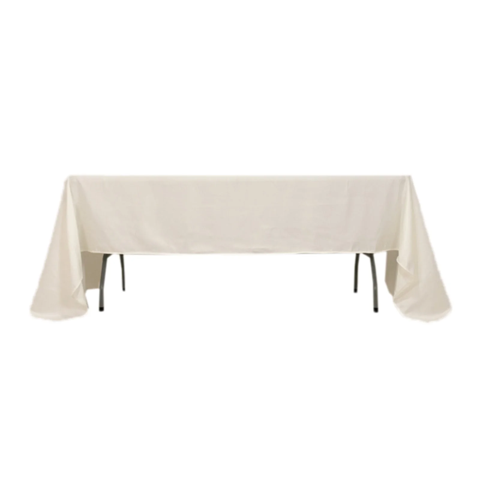 Lamour Satin Rectangle Tablecloth 60"x126" Ivory - Fade & Wrinkle-Resistant Table Cover - Image 6