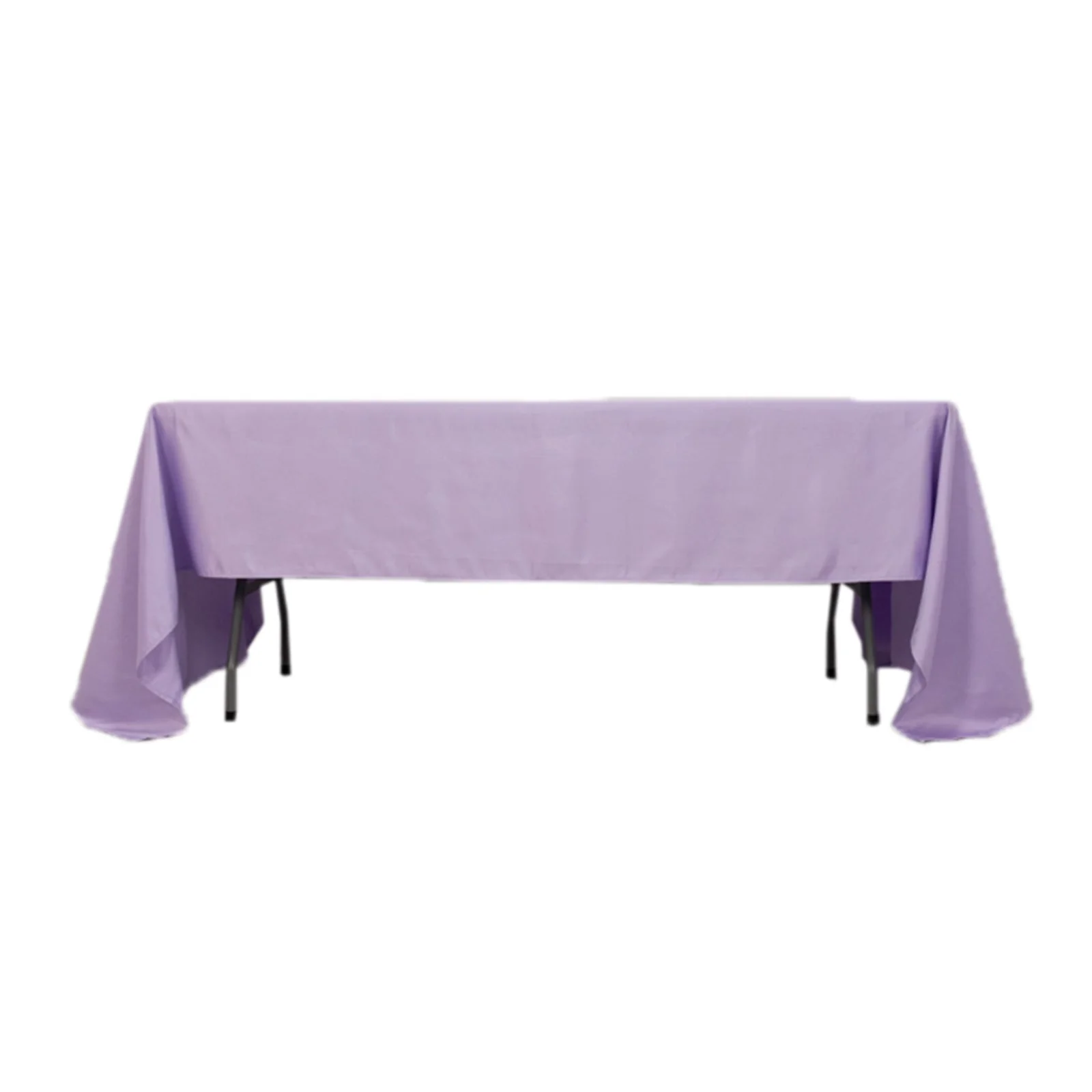 Lamour Satin Rectangle Tablecloth 60"x126" Lavender Lilac - Fade & Wrinkle-Resistant Table Cover - Image 7