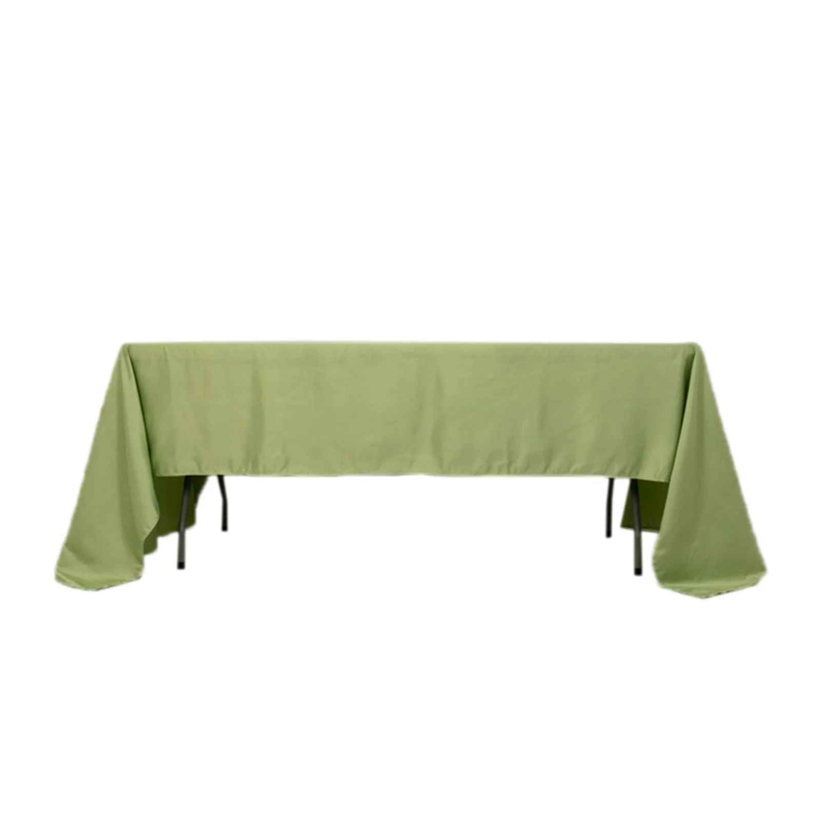 Lamour Satin Rectangle Tablecloth 60"x126" Sage Green - Fade & Wrinkle-Resistant Table Cover - Image 5