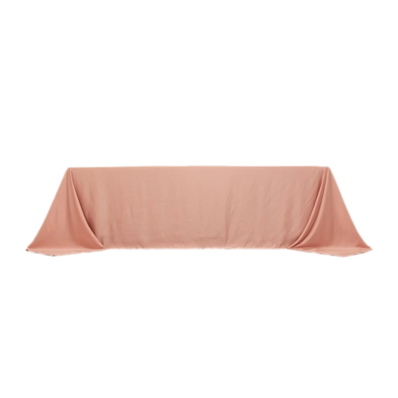 Lamour Satin Rectangle Tablecloth 90"x156" Dusty Rose - Soft Sheen Seamless Table Cover - Image 8