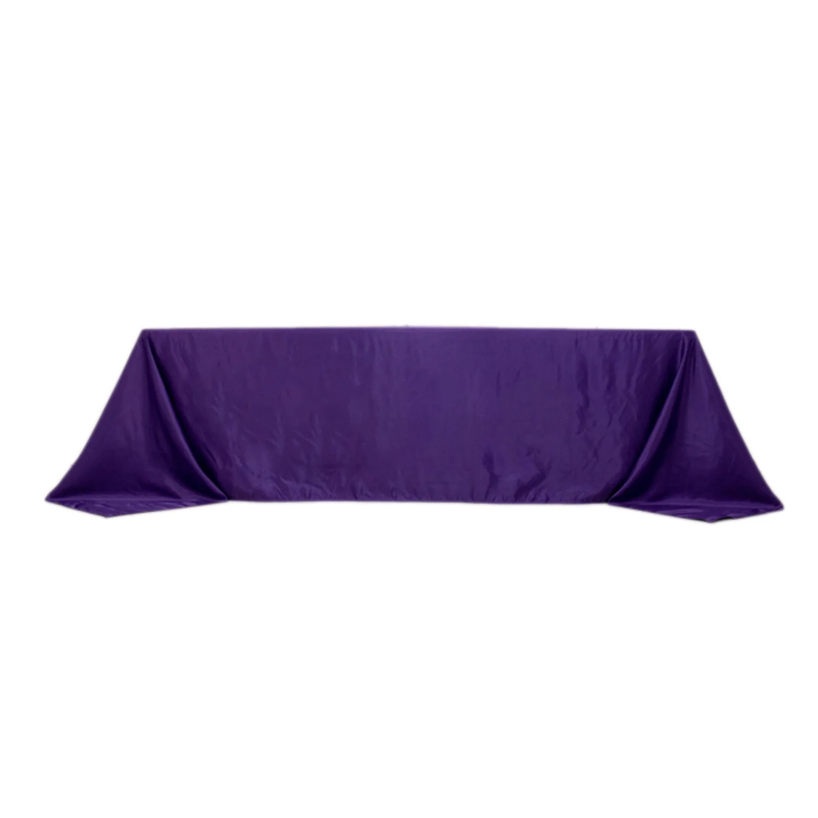 Lamour Satin Rectangle Tablecloth 90"x156" Purple - Soft Sheen Seamless Table Cover - Image 3