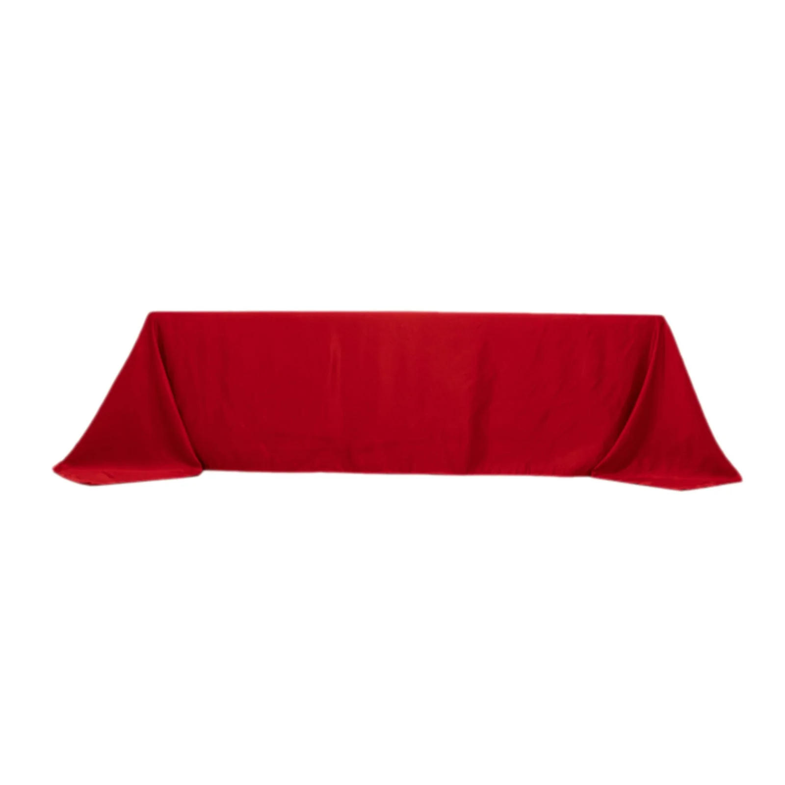 Lamour Satin Rectangle Tablecloth 90"x156" Red - Soft Sheen Seamless Table Cover - Image 3