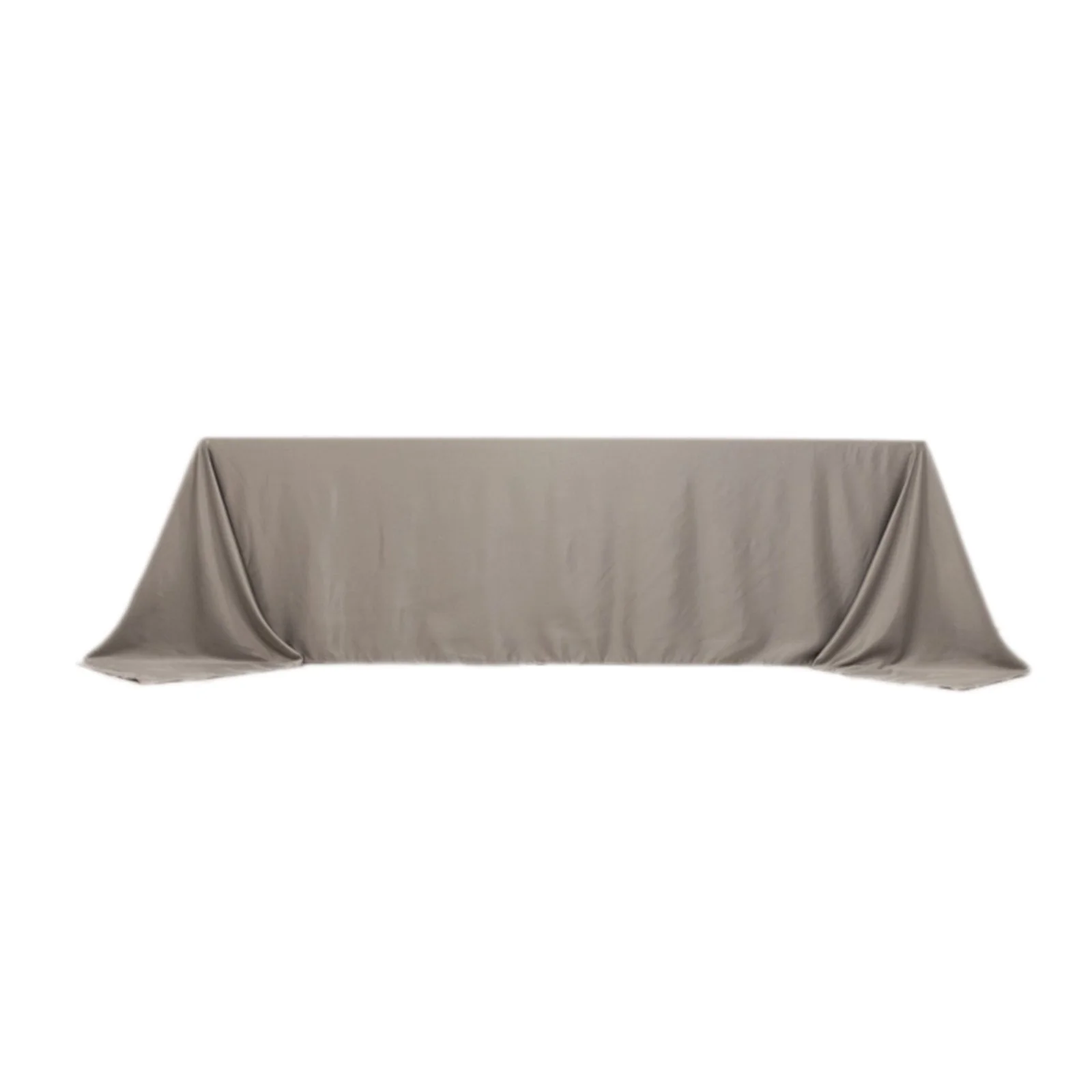 Lamour Satin Rectangle Tablecloth 90"x156" Silver - Soft Sheen Seamless Table Cover - Image 2
