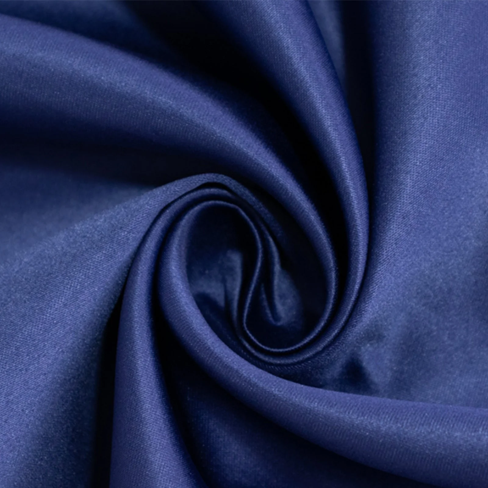 Lamour Satin Round Tablecloth 108" Navy Blue - Soft Tempered Sheen Table Cover - Image 8