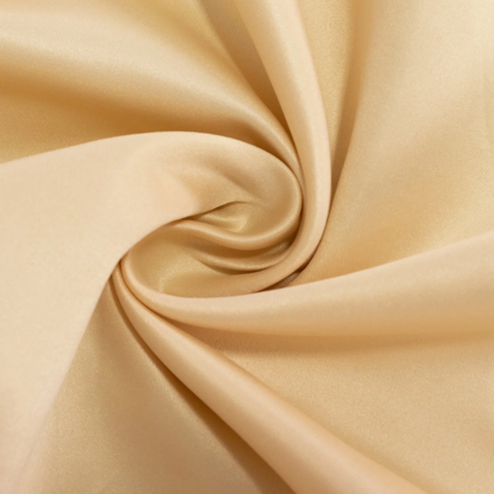 Lamour Satin Round Tablecloth 120" Beige - Seamless Table Cover - Image 5