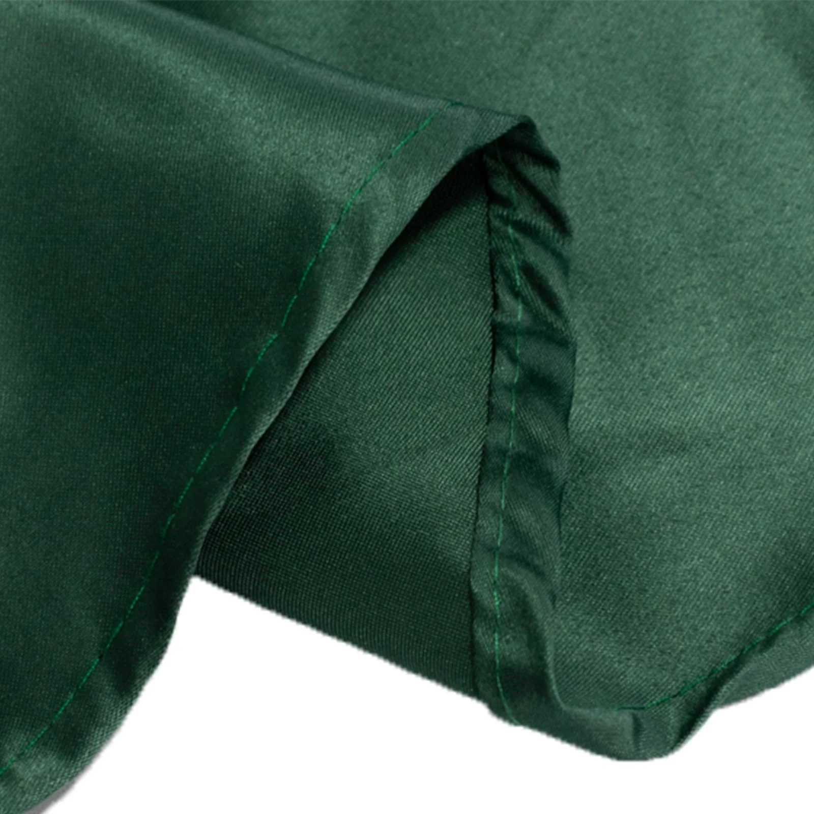Lamour Satin Round Tablecloth 120" Hunter Emerald Green - Seamless Table Cover - Image 6