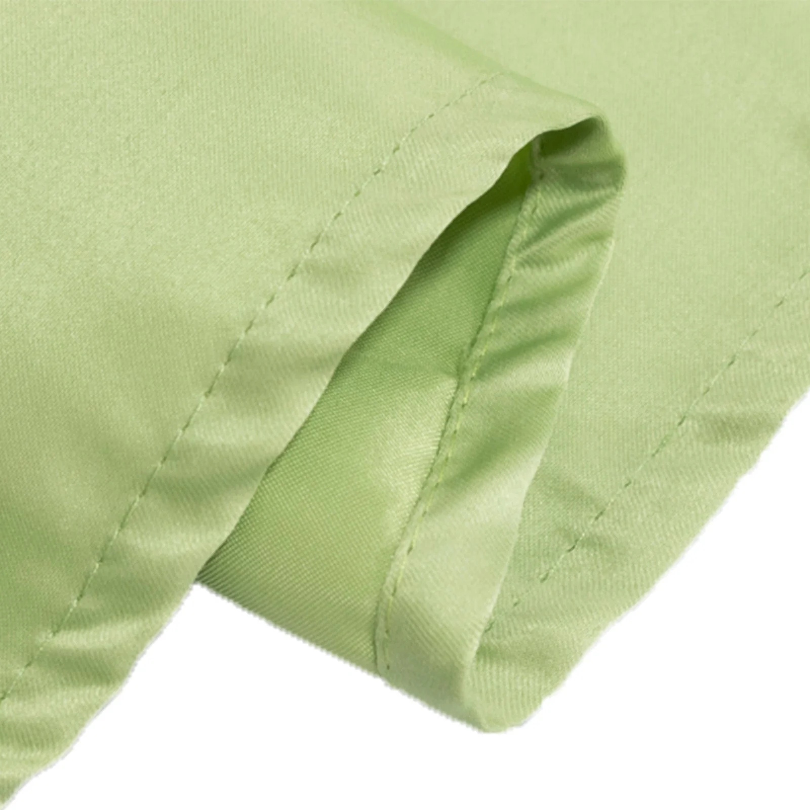 Lamour Satin Round Tablecloth 120" Sage Green - Seamless Table Cover - Image 7