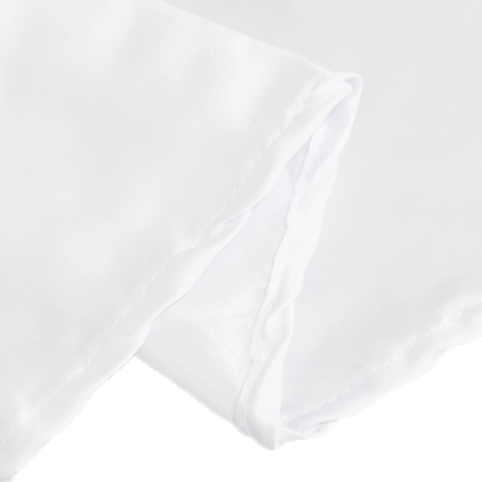 Lamour Satin Round Tablecloth 120" White - Silk-Like Seamless Table Cover for Exquisite Weddings - Image 7