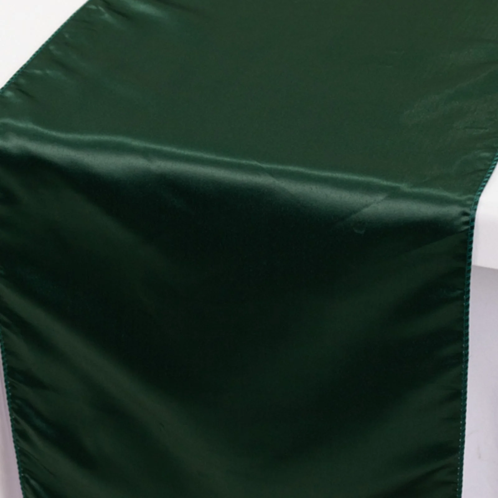 Lamour Satin Table Runner 12"x108" Hunter Emerald Green - Lustrous Wedding Decor - Image 7