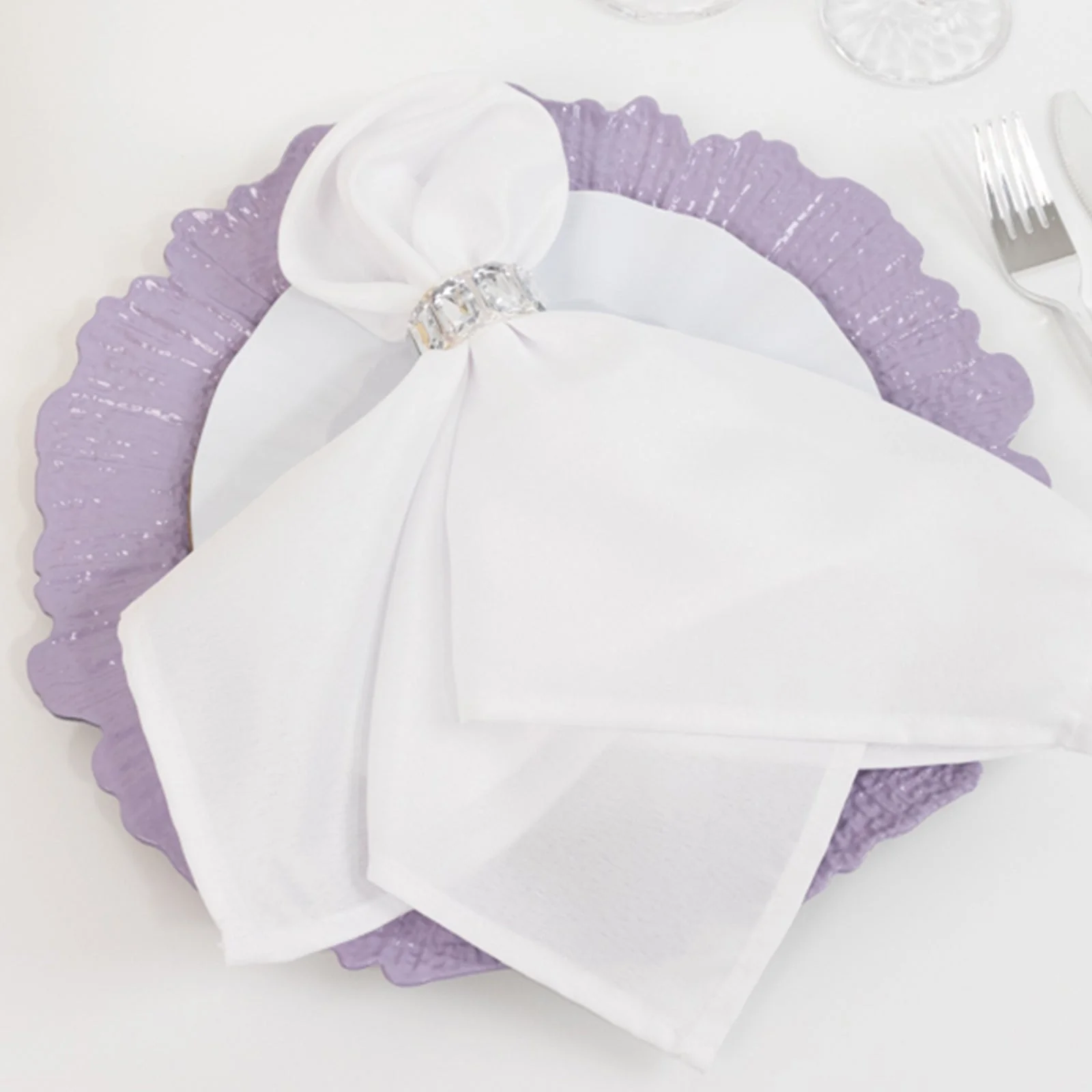6-Pack Acrylic Plastic Charger Plates 13" Round Lavender Lilac Reef Design - Decorative Dinner Charger Tableware - Image 7