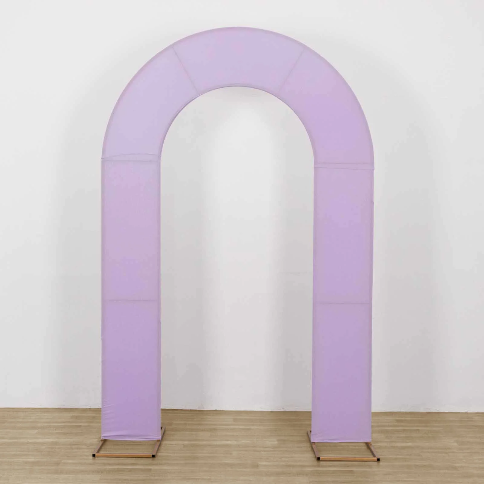 Lavender Lilac Spandex Fitted Open Arch Backdrop Cover, Double-Sided U-Shaped Wedding Arch Slipcover - 8ft - Image 2