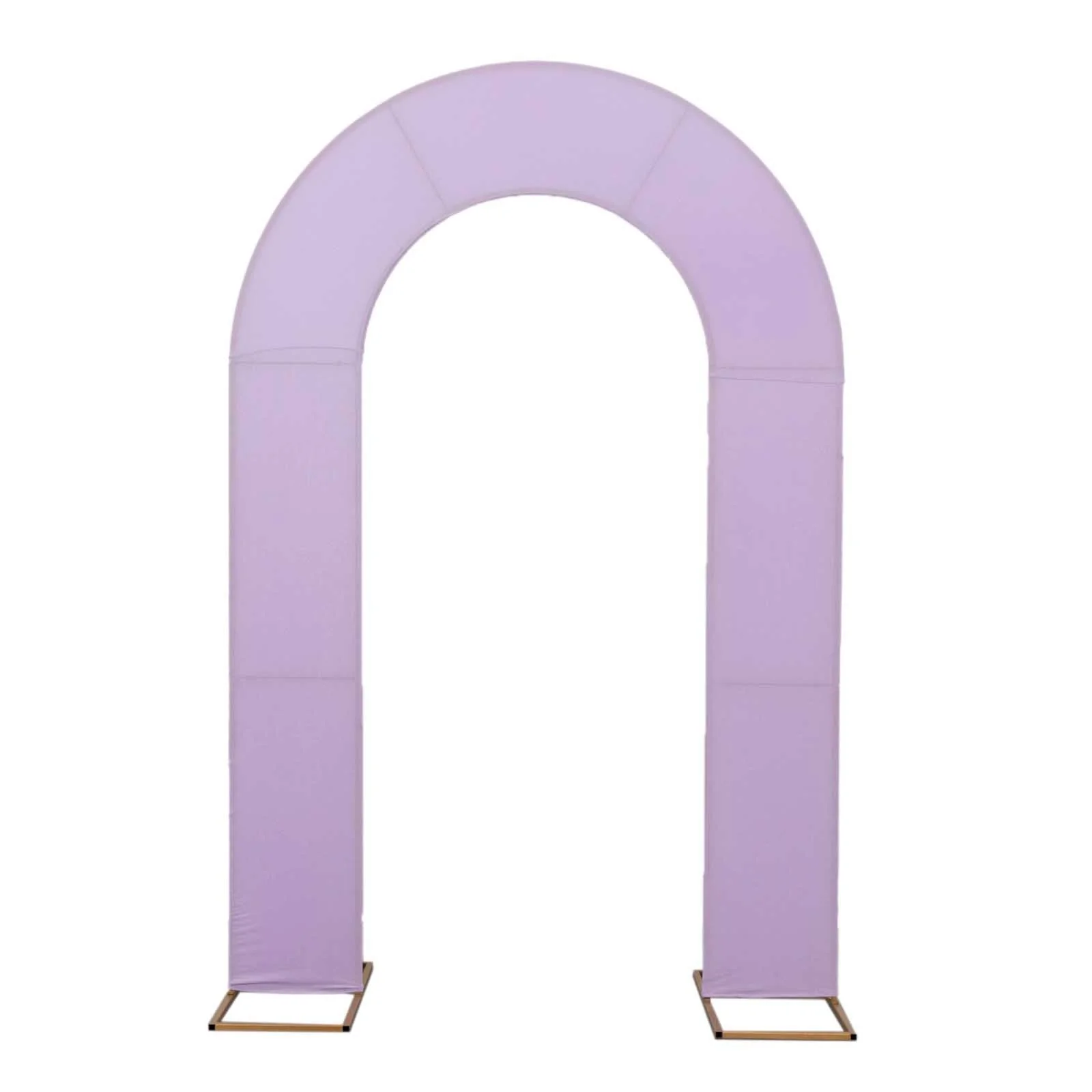 Lavender Lilac Spandex Fitted Open Arch Backdrop Cover, Double-Sided U-Shaped Wedding Arch Slipcover - 8ft - Image 7