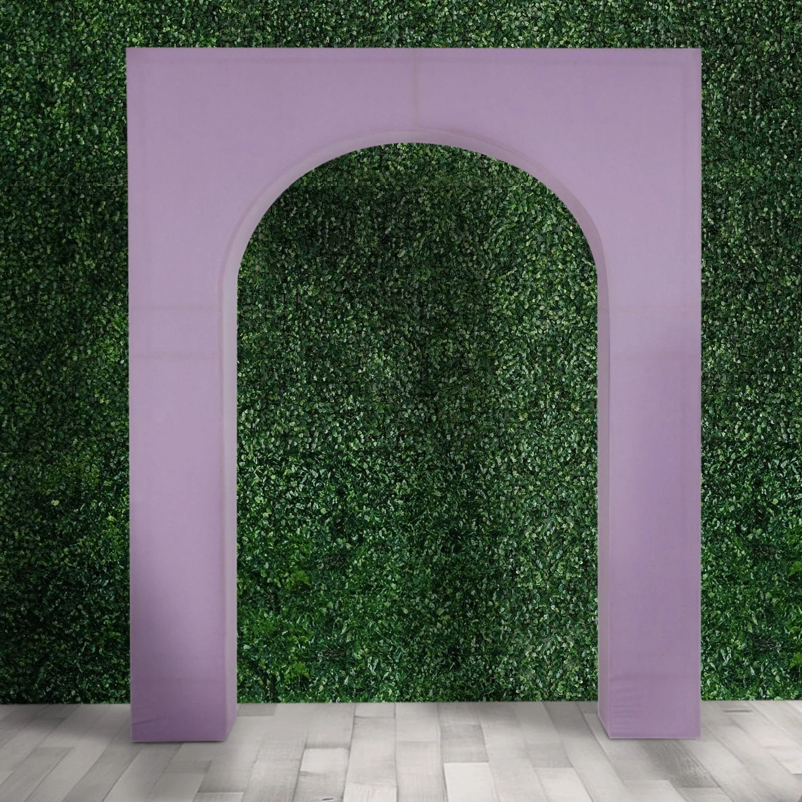 Lavender Lilac Spandex Wedding Arch Cover for Arc de Triomphe Stand, Stretch Fitted Floral Balloon Frame Backdrop Stand Cover - 8ft - Image 3