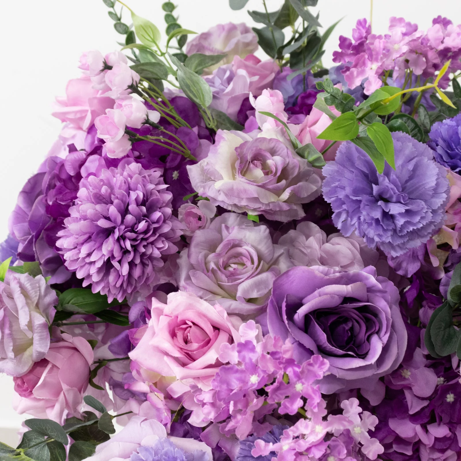Pre-Arranged Silk Floral Centerpiece in Lavender Lilac, 22" Artificial Rose, Hydrangea & Chrysanthemum Flower Ball Bouquet for Event, Wedding - Image 8