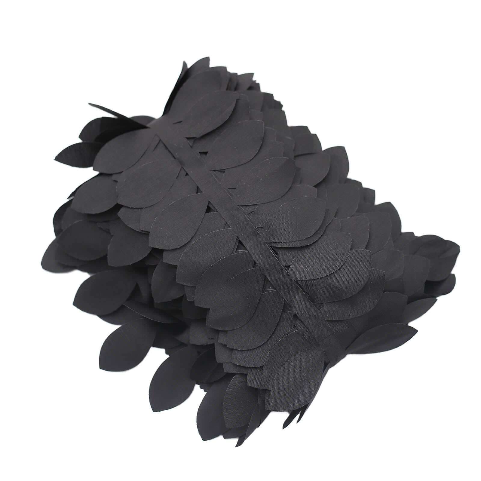 Leaf Petal Taffeta Ribbon Sash Black 50ft 4" - Artificial DIY Fabric Garland - Image 12