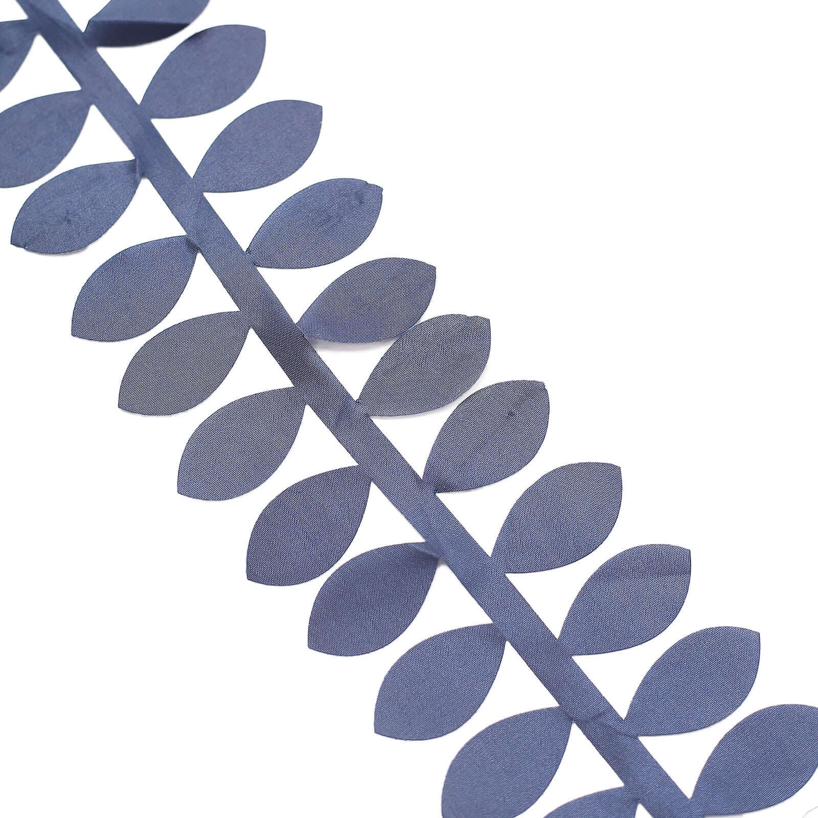 Leaf Petal Taffeta Ribbon Sash Navy Blue 50ft 4" - Artificial DIY Fabric Garland - Image 7