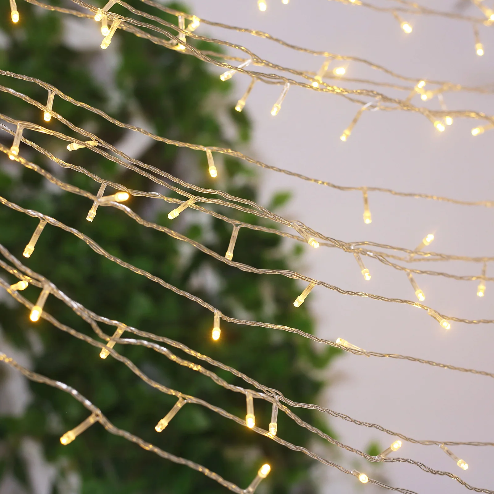Warm White 1200 LED Curtain String Lights with 8 Modes & Inline Memory Controller, Plug-In End-to-End Connectable Fairy Lights for Indoor Outdoor Use - 10ftx40ft - Image 5