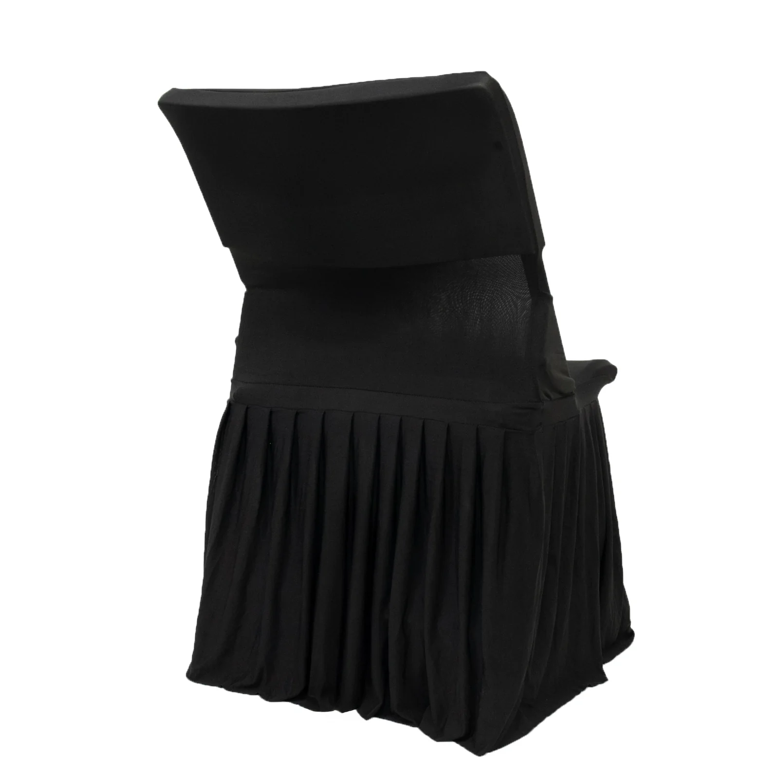 Lifetime Folding Chair Cover Black – Spandex Pleated Stretch Slipcover with Floor-Length Skirt, Also Fits Standard Chairs - Image 8