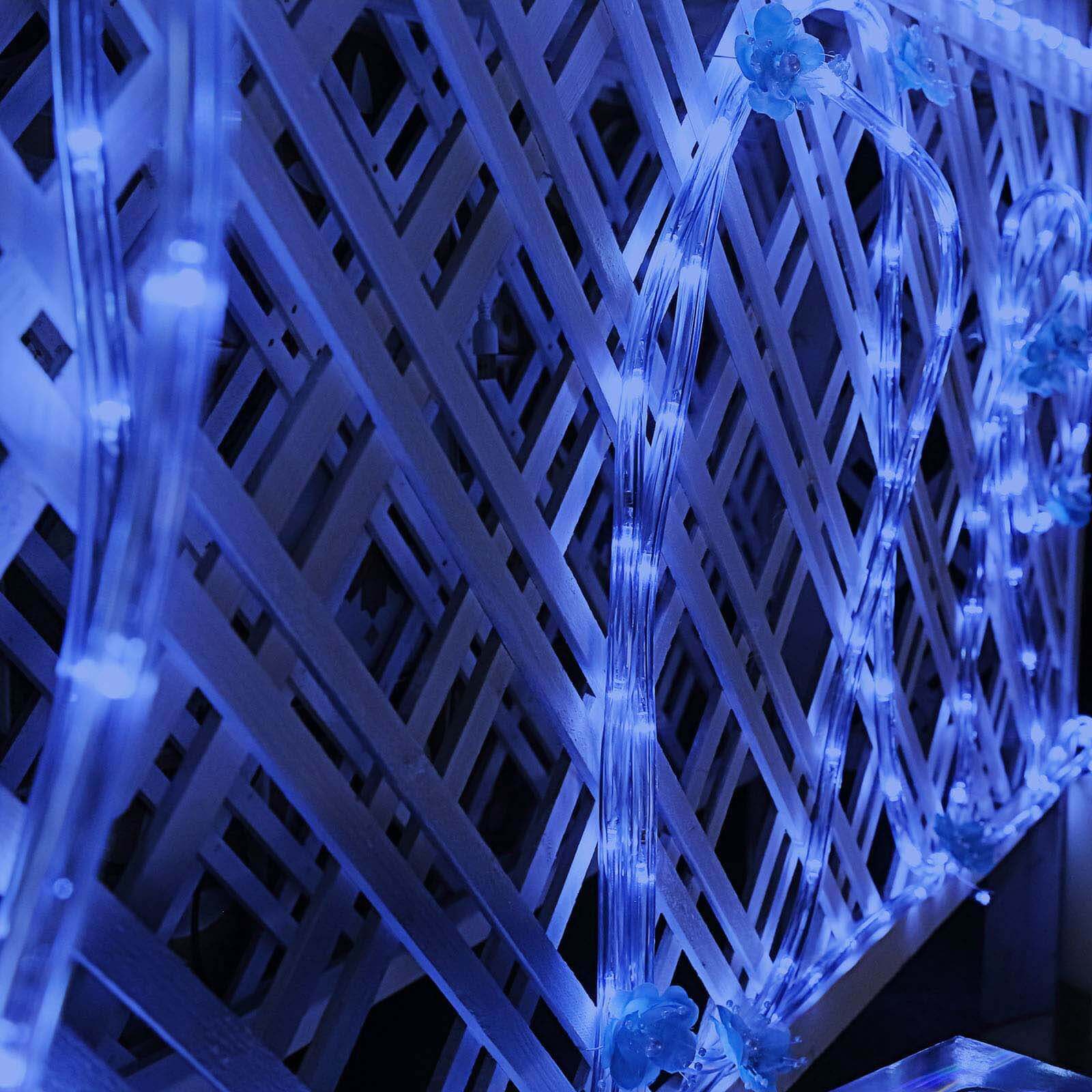 Light Blue Waterproof Outdoor LED Rope Light, 120V With 250 Bright LEDs 33ft - Image 11