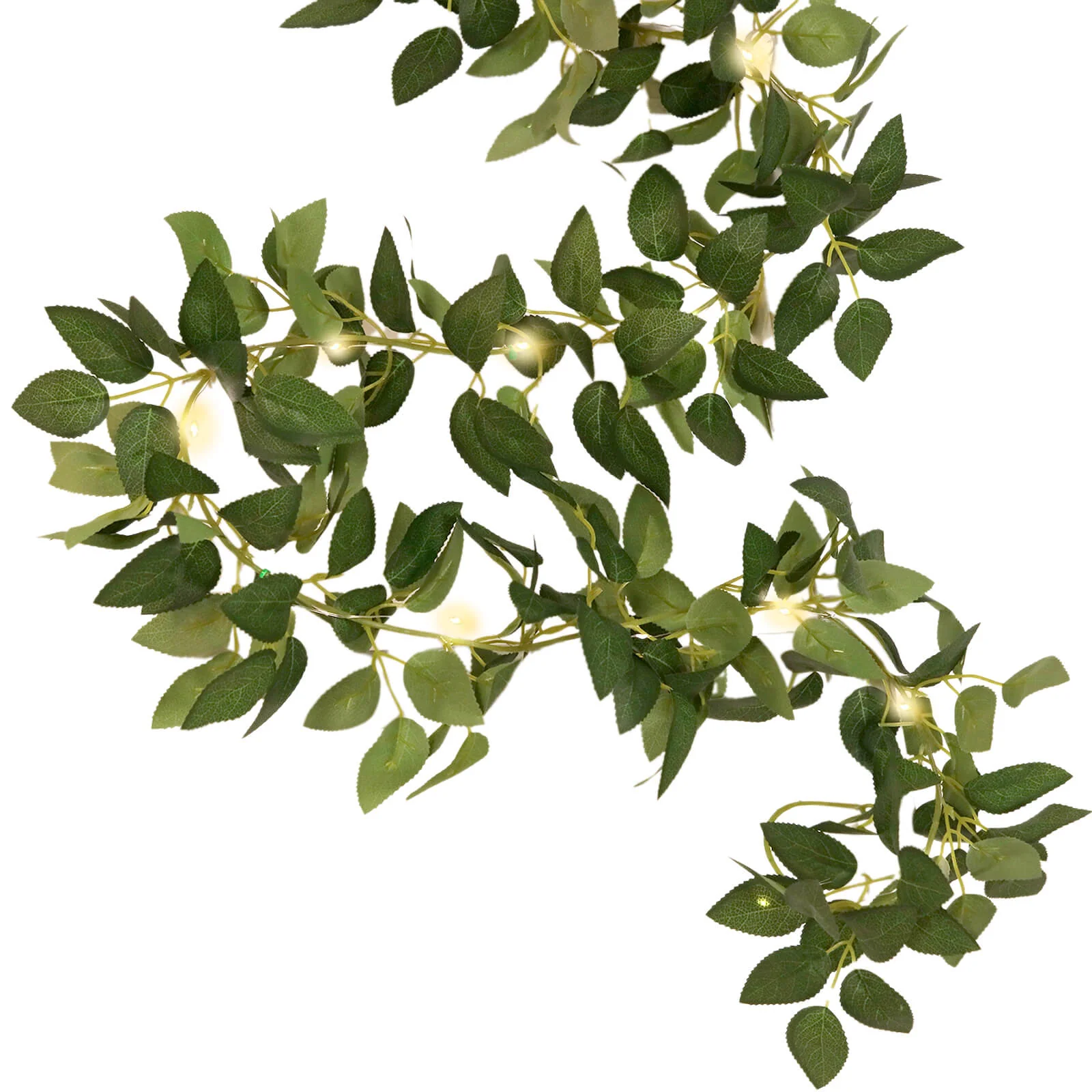 Lighted Rose Leaf Vine, 6ft Artificial Greenery Garland String Lights for Home & Wedding Decor - Image 8